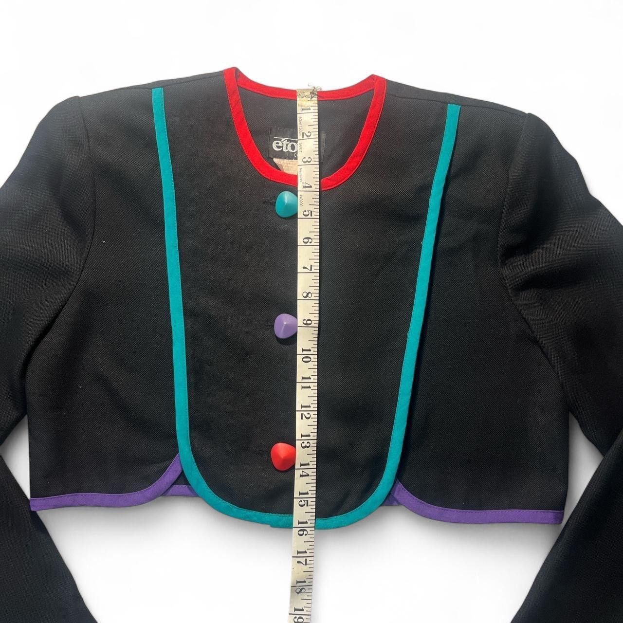 Vintage Rare American Vintage étoile Black 80’s cropped jacket sz 8 Size M / US 6-8 / IT 42-44 - 3 Thumbnail