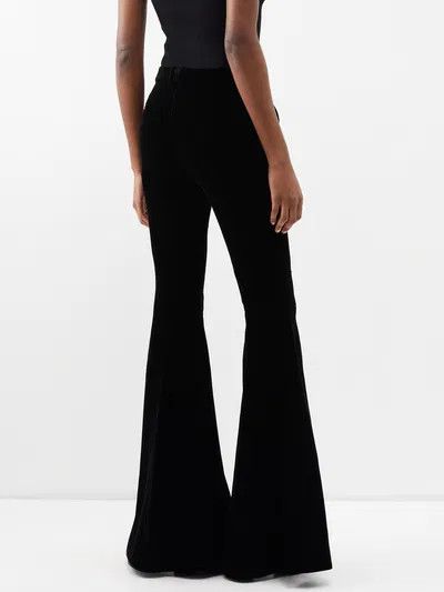 Saint Laurent Paris o1y0126 Velvet Casual Pant in Black Size 27" / US 4 / IT 40 - 4 Thumbnail