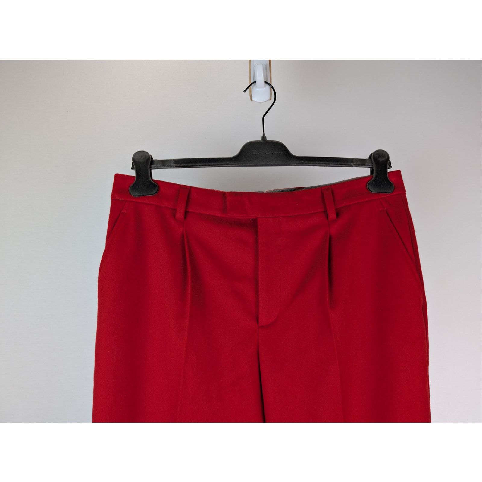 Vetements o1rshd1 High-Waisted Wool Tailored Pants in Red Size US 34 / EU 50 - 3 Thumbnail