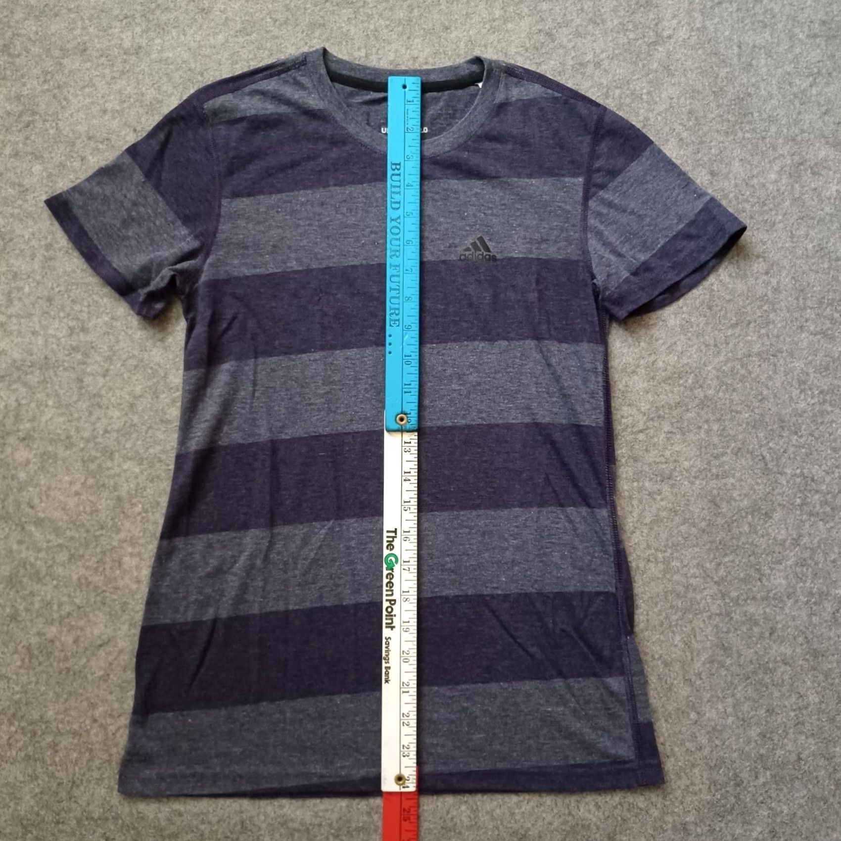 Adidas Adidas Womens T Shirt XS Gray Heather Charcoal Striped Ultimate 2.0 Short Sleeve Crew Neck Pullover Activewear Casual Travel Womens XS Gray Size XS / US 0-2 / IT 36-38 - 7 Thumbnail