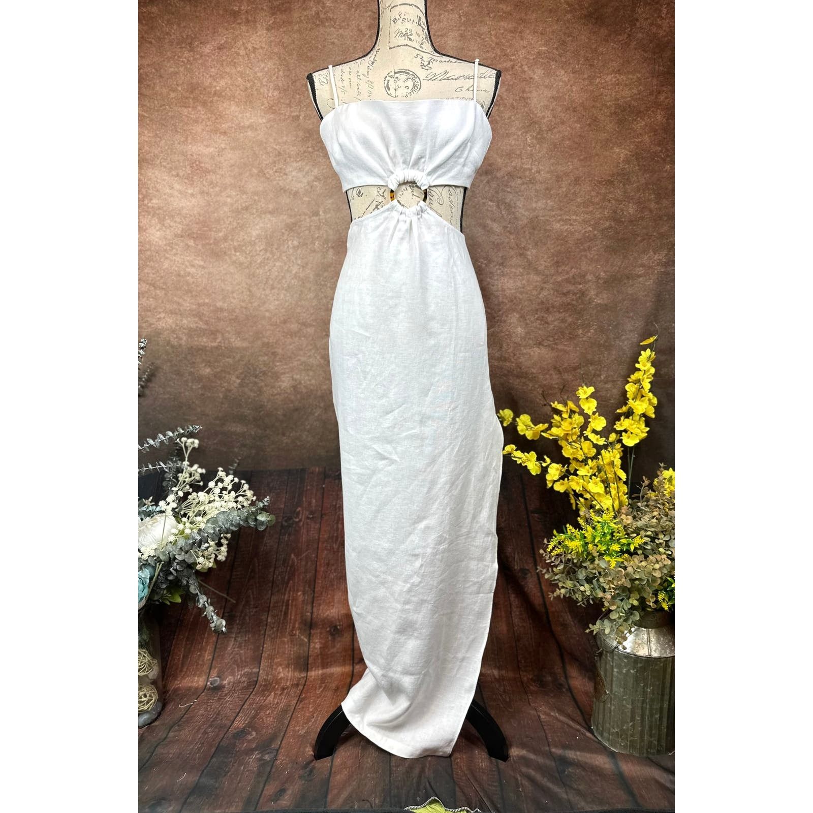 Other Rumer Avalon Ring Maxi Dress - White - size L Size L / US 10 / IT 46 - 7 Thumbnail