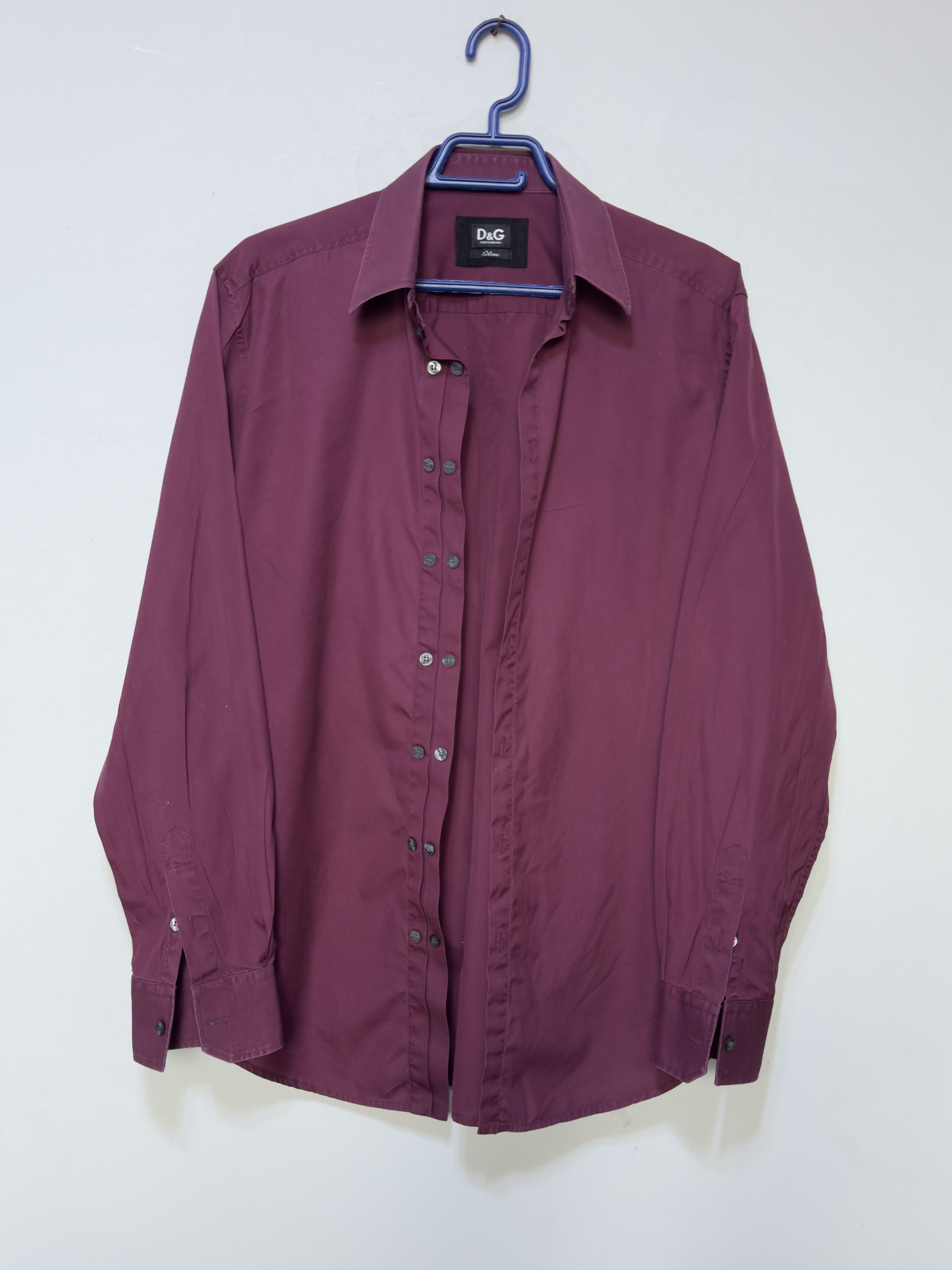 Dolce & Gabbana Shirt 🔥 dolce and gabbana slim burgundy double breasted Size US L / EU 52-54 / 3 - 6 Thumbnail
