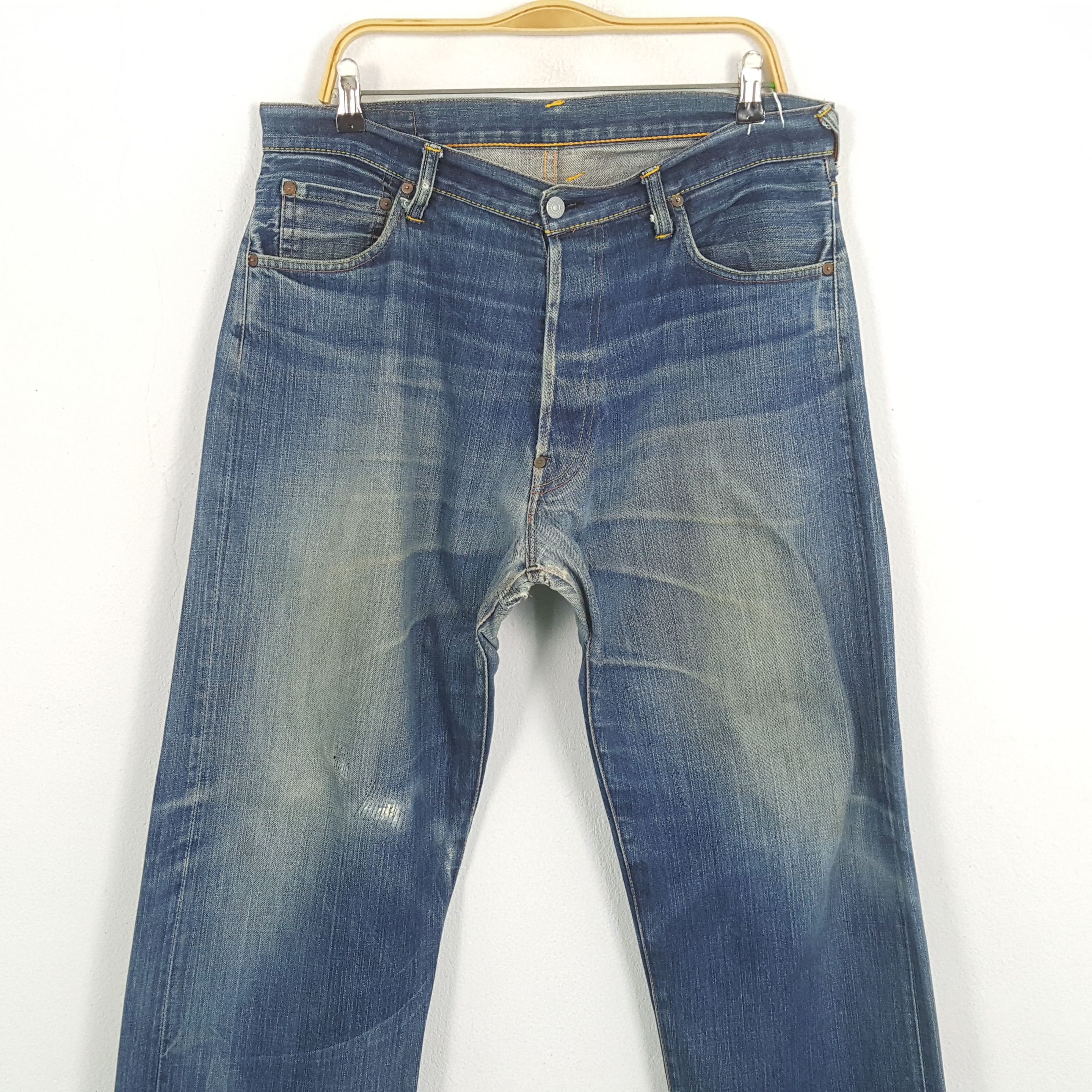 Evisu × Japanese Brand × Vintage Vintage EVISU Japanese Brand Daicock Custom Distressed Jeans Size US 36 / EU 52 - 5 Thumbnail