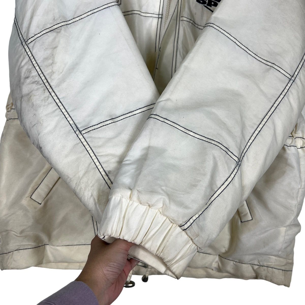 Japanese Brand 🔥 MONO SPORTS INSULATION EMBROIDERY BIG LOGO JACKET Size US XL / EU 56 / 4 - 10 Thumbnail
