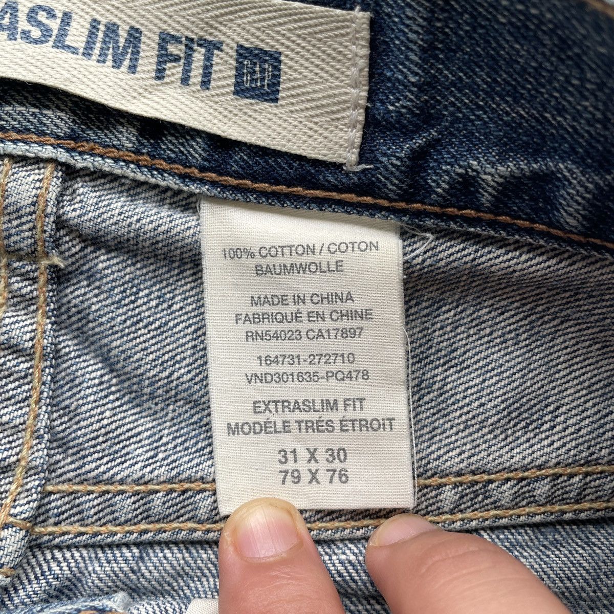 Gap × Jean × Vintage Vintage GAP Extra Slim Fit Distressed Jeans Pants Faded W32 Size US 32 / EU 48 - 8 Thumbnail