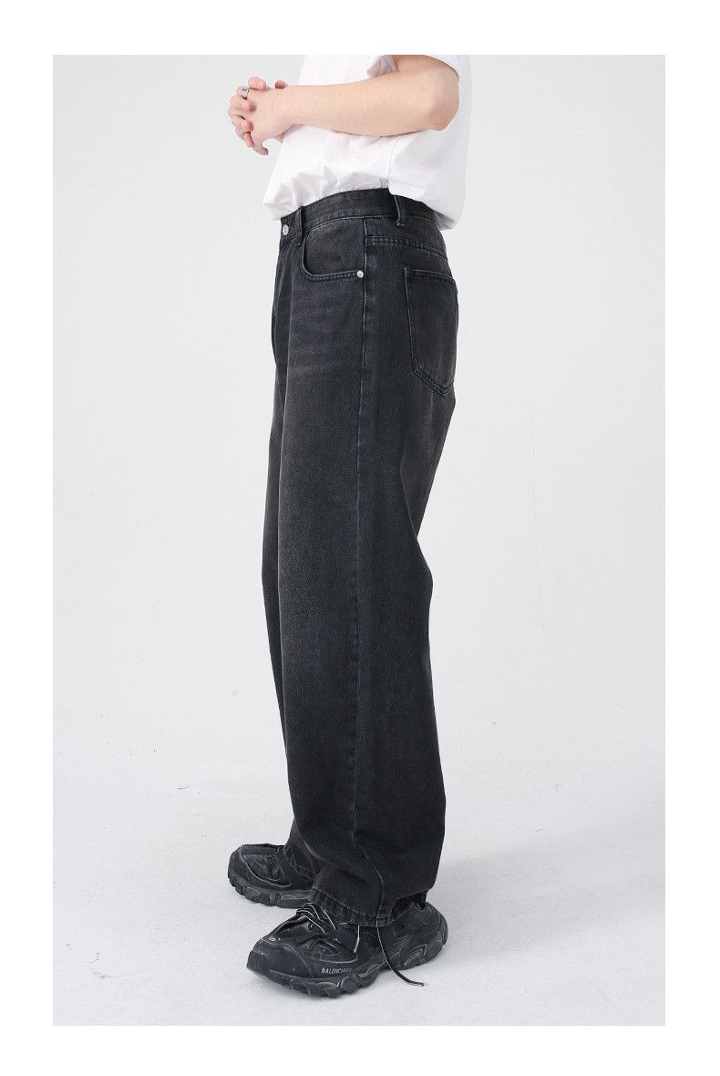 Japanese Brand × Jean Men's washed black wide-leg straight jeans Size US 32 / EU 48 - 3 Thumbnail