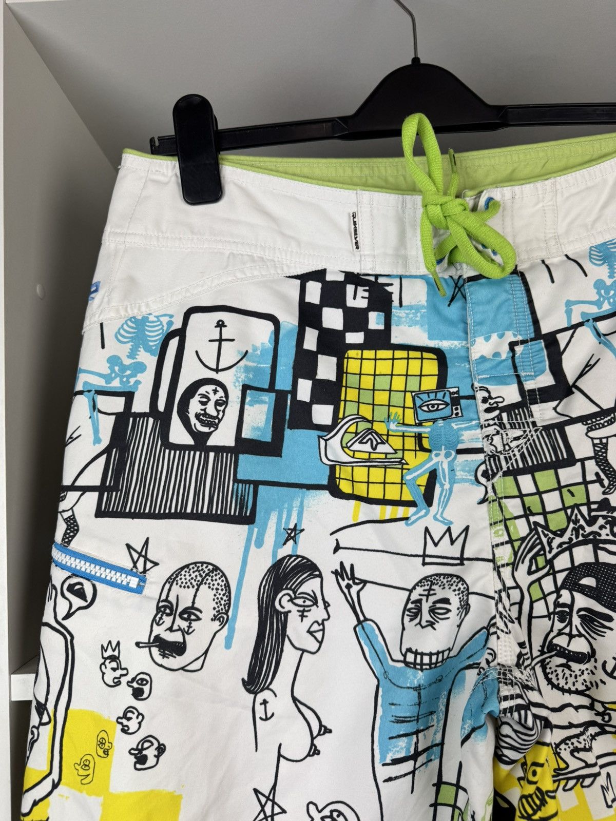Quiksilver Quiksilver Off The Lip Board Shorts Swim Trunks Graffiti Y2K Size US 34 / EU 50 - 2 Thumbnail