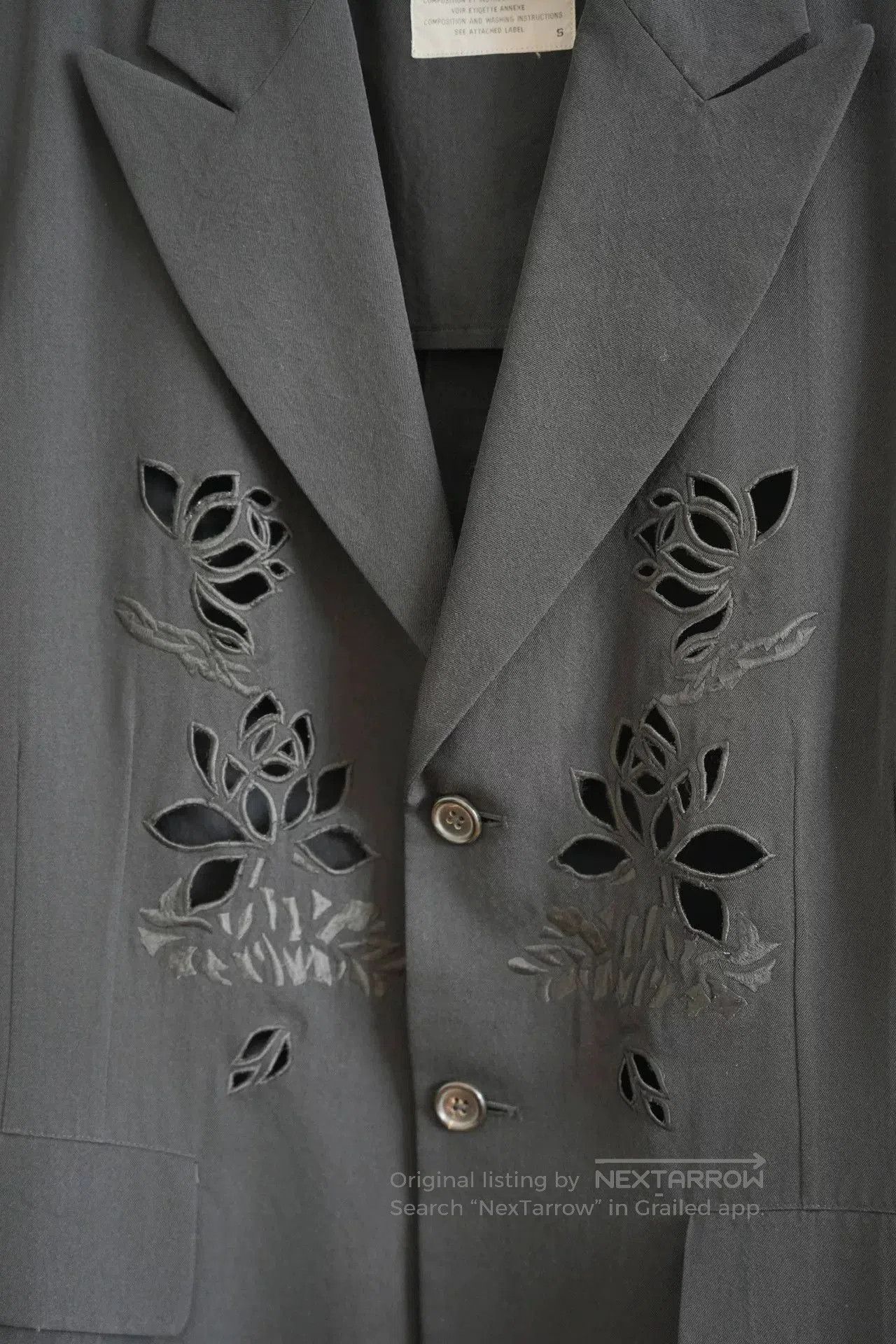 Yohji Yamamoto yohji yamamoto floral cutout blazer. Size US S / EU 44-46 / 1 - 3 Thumbnail