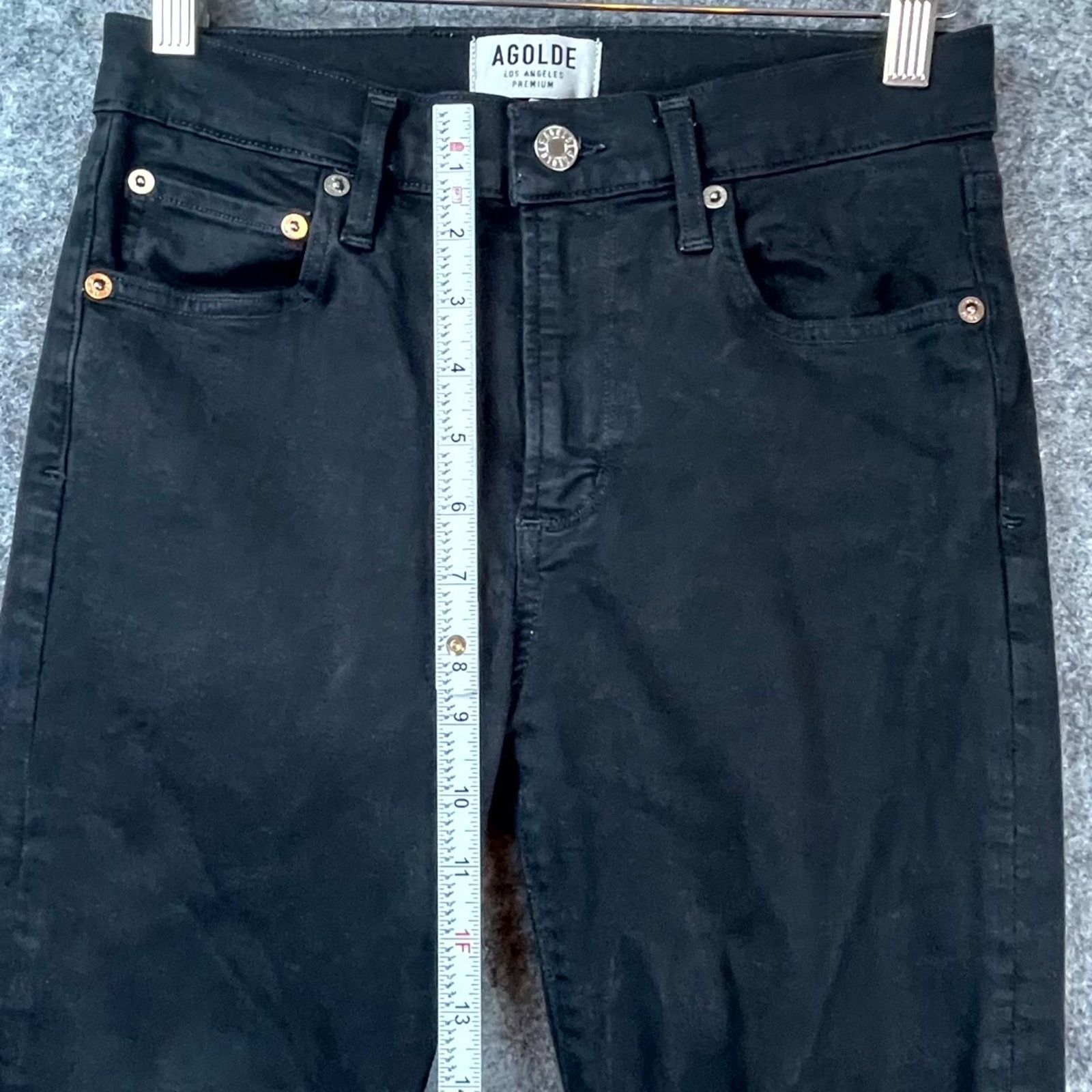 Agolde Agolde Jeans Women 27 Black Denim Skinny Cotton Stretch Size 27" / US 4 / IT 40 - 7 Thumbnail