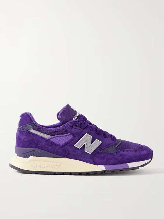 New Balance o1w1db10824 998 Core Rubber-Trimmed Full-Grain Sneakers Size US 10.5 / EU 43-44 - 1 Thumbnail