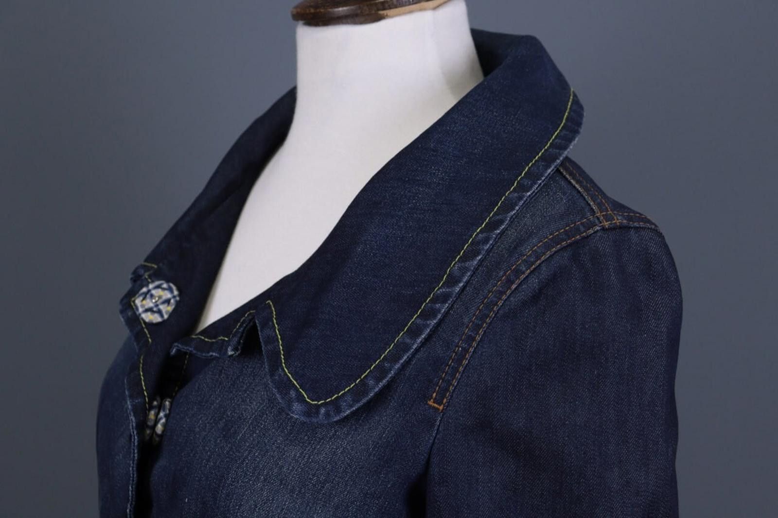 Escada Escada Blue Denim Three Button Blazer Jacket Size 36 Size M / US 6-8 / IT 42-44 - 6 Thumbnail