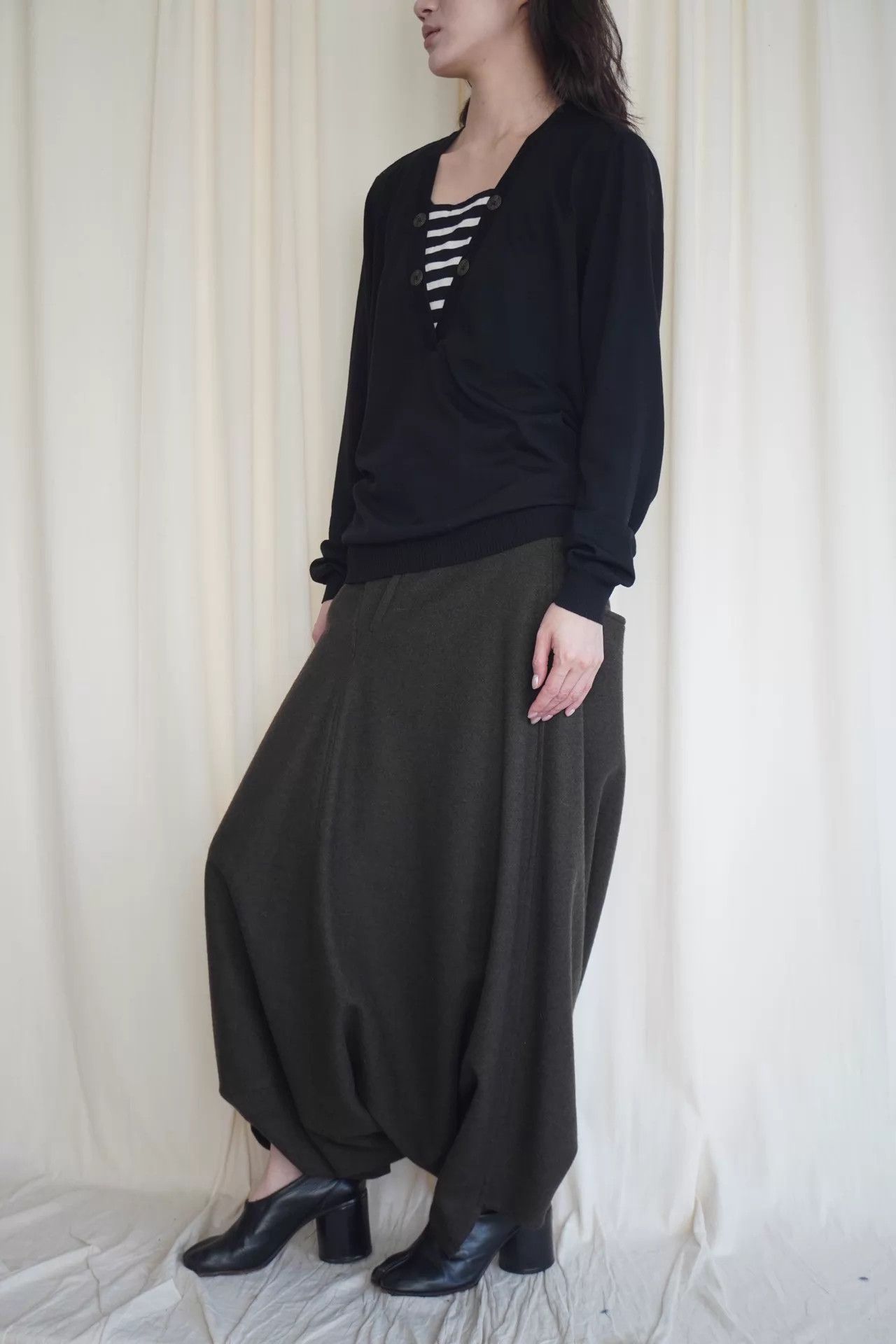 Jean Paul Gaultier JPG 1990s Rare Nautical Wool Layered V-Neck Top S Size S / US 4 / IT 40 - 5 Thumbnail