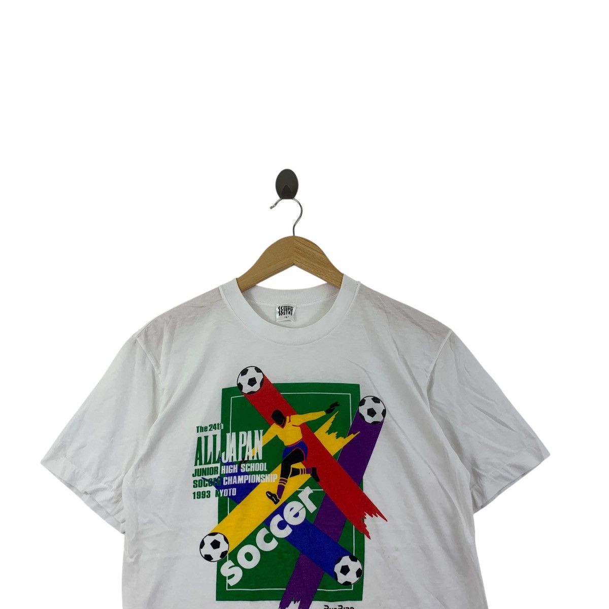 Mizuno Vintage 1993 MIZUNO ALL JAPAN Junior High Soccer Tee Shirt Size US L / EU 52-54 / 3 - 2 Thumbnail