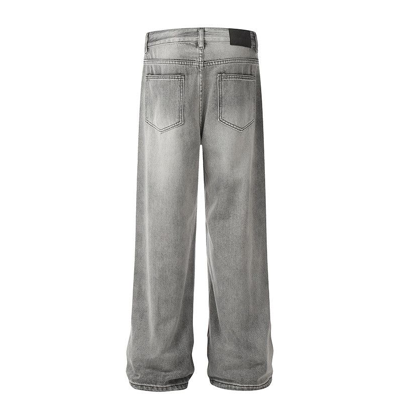Japanese Brand American retro washed grey oversized ripped jeans Size US 32 / EU 48 - 2 Thumbnail