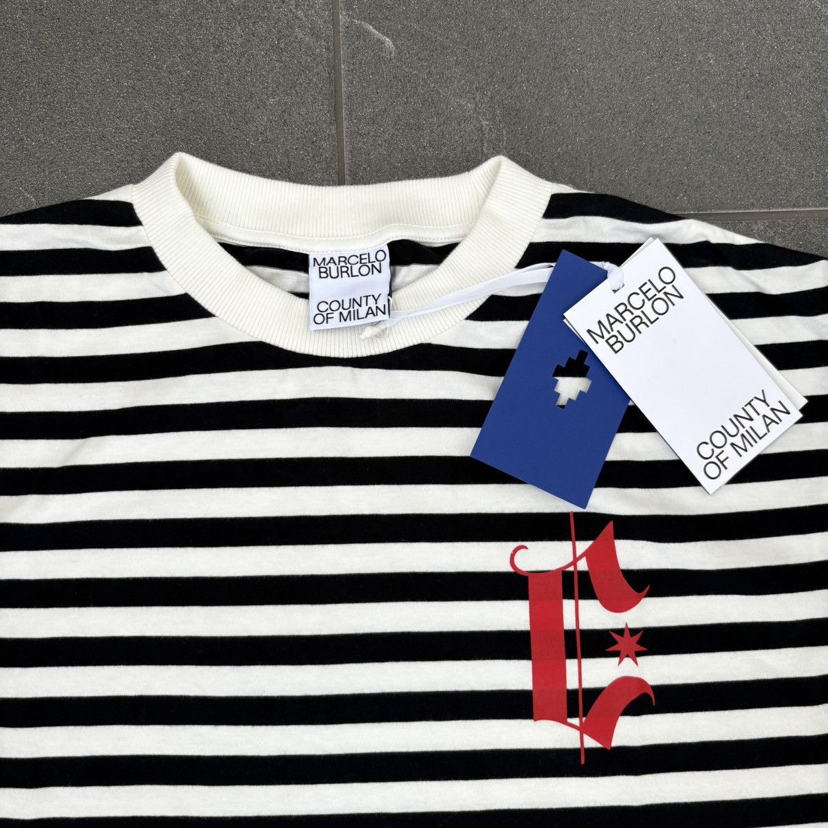 Marcelo Burlon Marcelo Burlon County of Milan headletter stripe basic tee Size US M / EU 48-50 / 2 - 3 Thumbnail