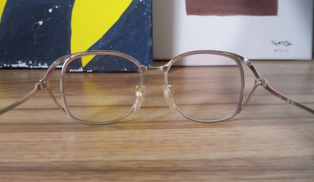 Yves Saint Laurent Vintage Yves Saint Laurent Glasses Gold Red Glitter Trim Size ONE SIZE - 4 Thumbnail