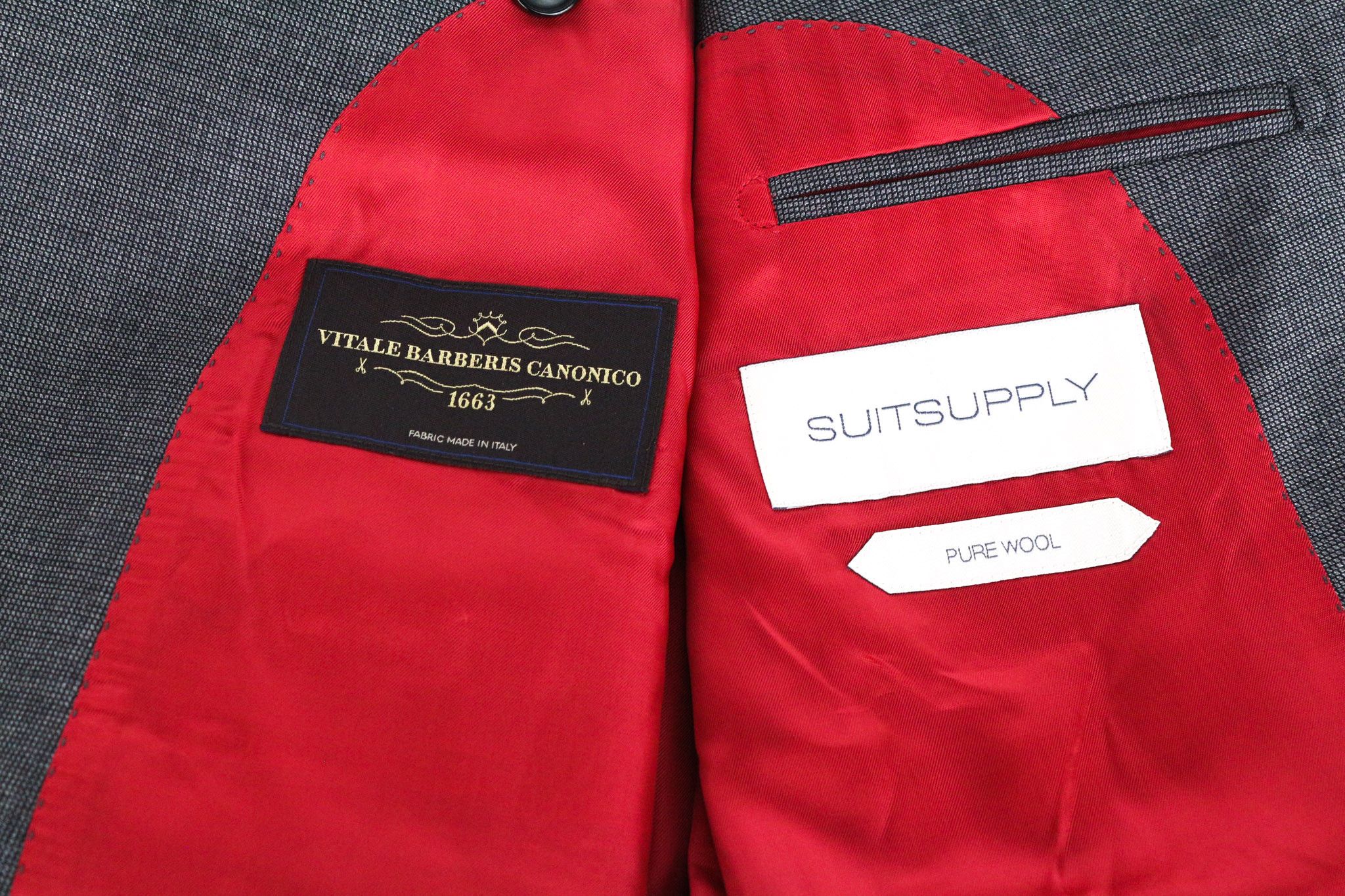 Suitsupply SIENNA UK38R Wool Grey Birdseye Straight-Slim Blazer 73452 Size 38R - 5 Thumbnail