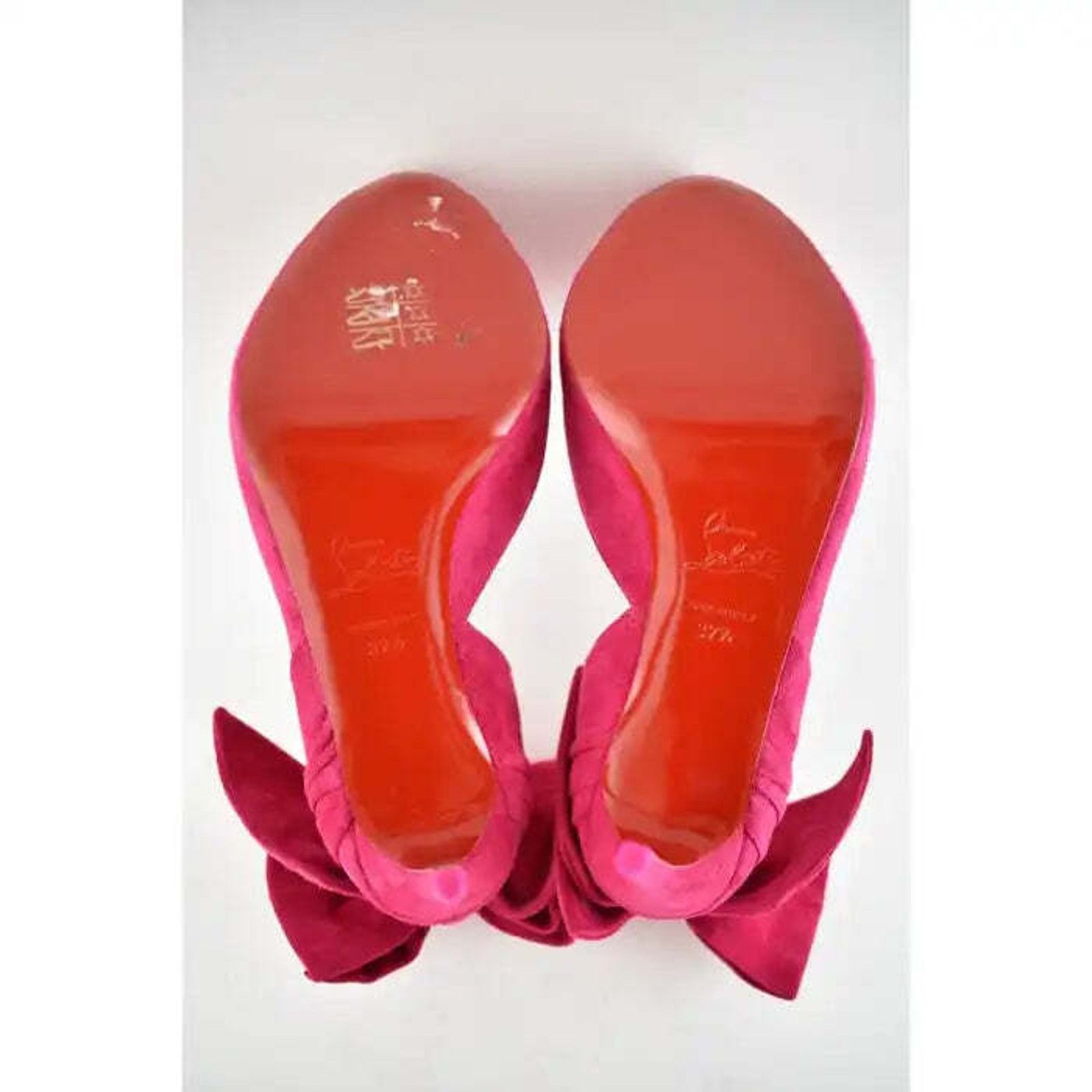 Christian Louboutin Rabakate Alta 120 Bomba Pink Suede Platform Heel Pump 37.5 Size US 7.5 / IT 37.5 - 12 Thumbnail
