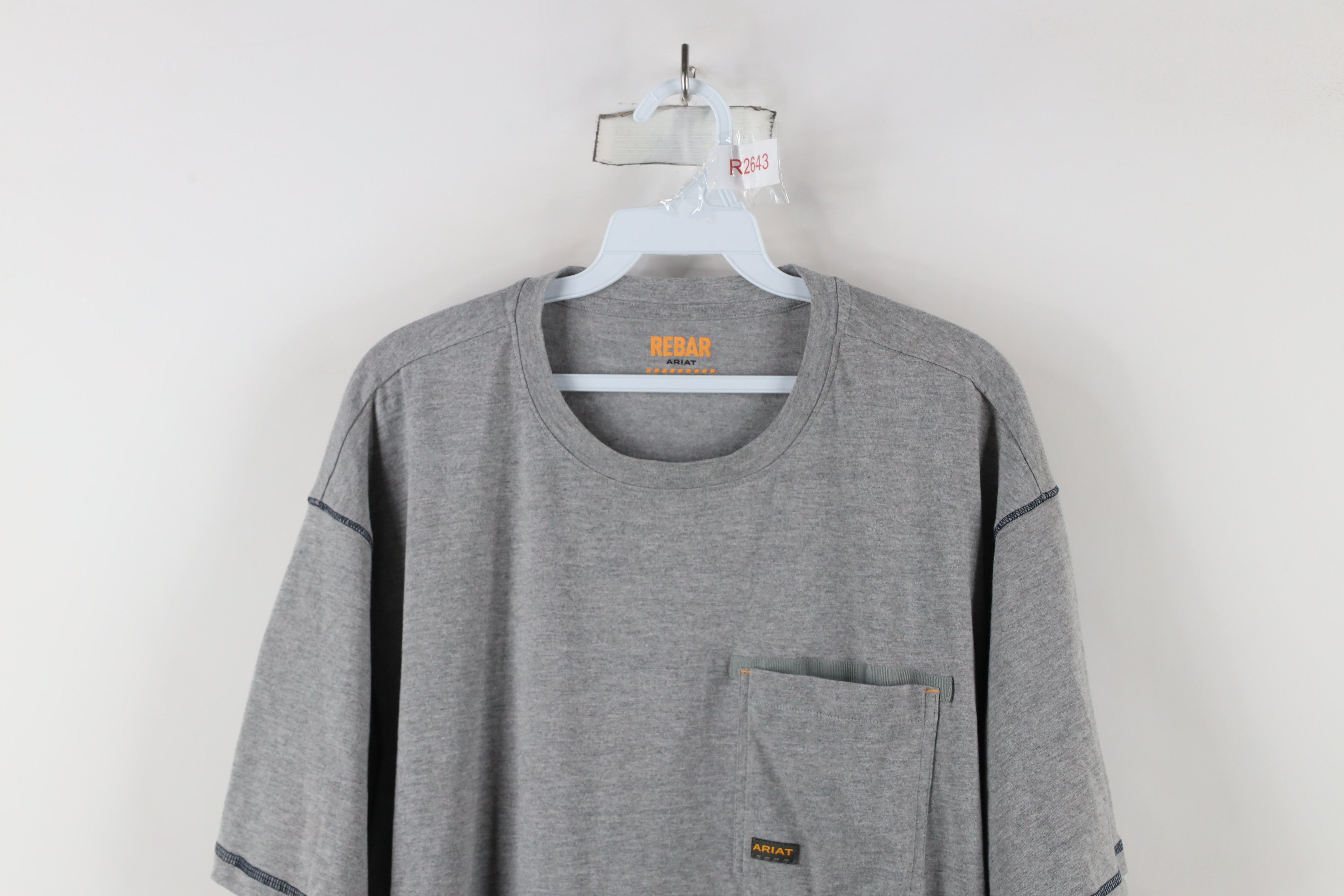 Ariat × Vintage Ariat Rebar Heavyweight Workwear Pocket T-Shirt Gray Size US XXL / EU 58 / 5 - 2 Thumbnail