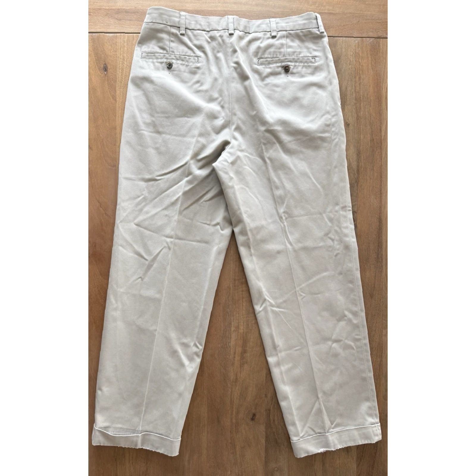 Brooks Brothers Brooks Brothers Pants Chino Men 34x30 Beige Cotton Twill 5-Pocket Straight Regular Desk Office Casual Workwear Trousers Size US 34 / EU 50 - 2 Thumbnail