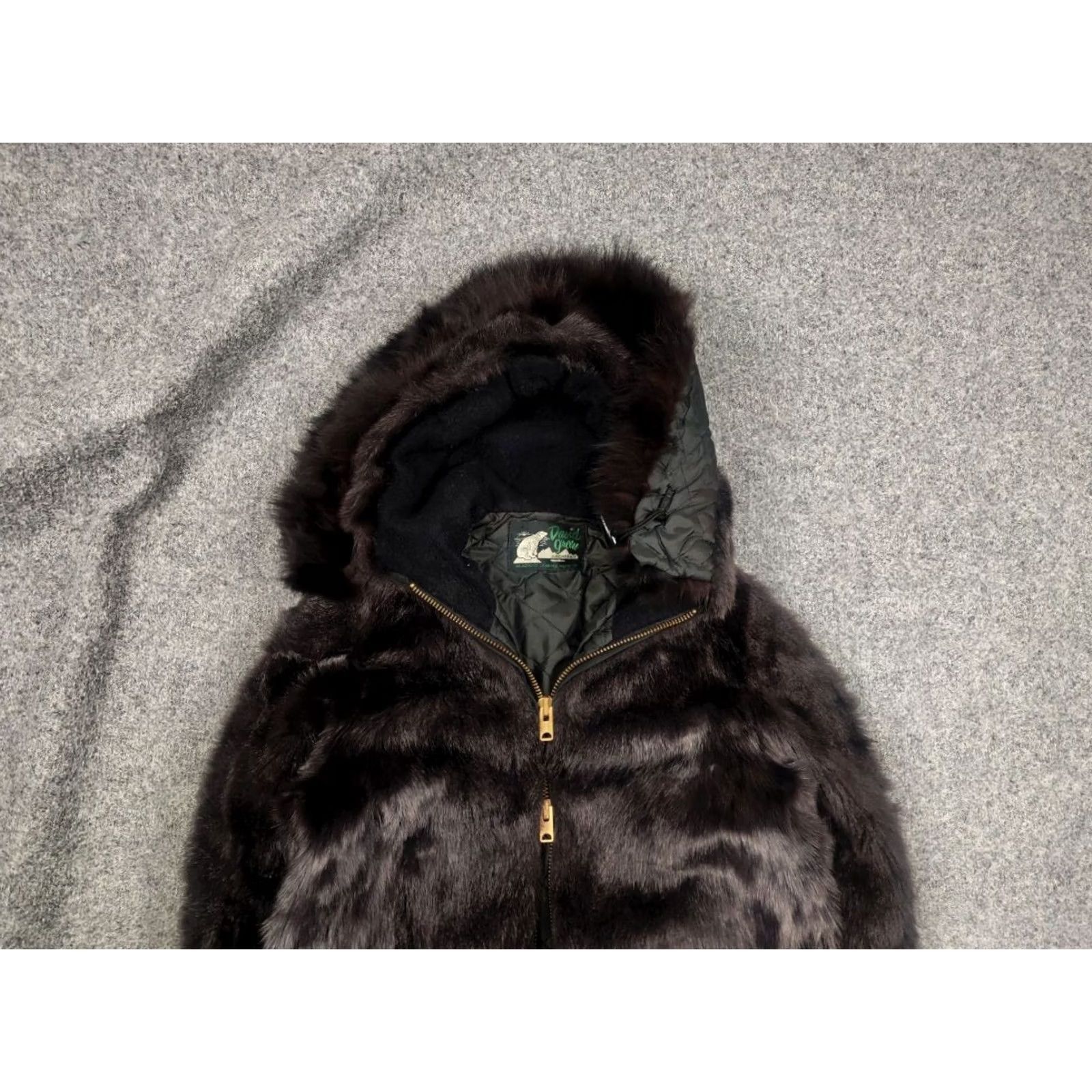 Vintage VINTAGE David Green Alaska Jacket Coat Fur Black Zip Coat Women XS Size S / US 4 / IT 40 - 2 Thumbnail