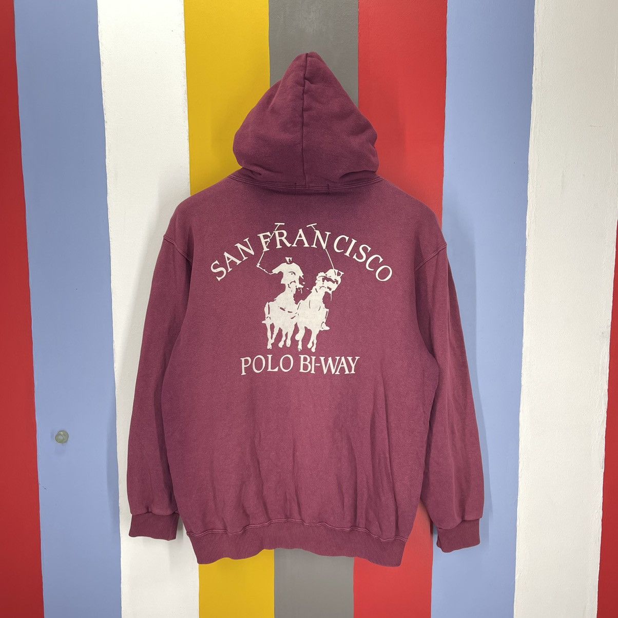 Vintage Vintage POLO BI-WAY Hoodie Pullover #1989/13 Size US M / EU 48-50 / 2 - 1 Thumbnail