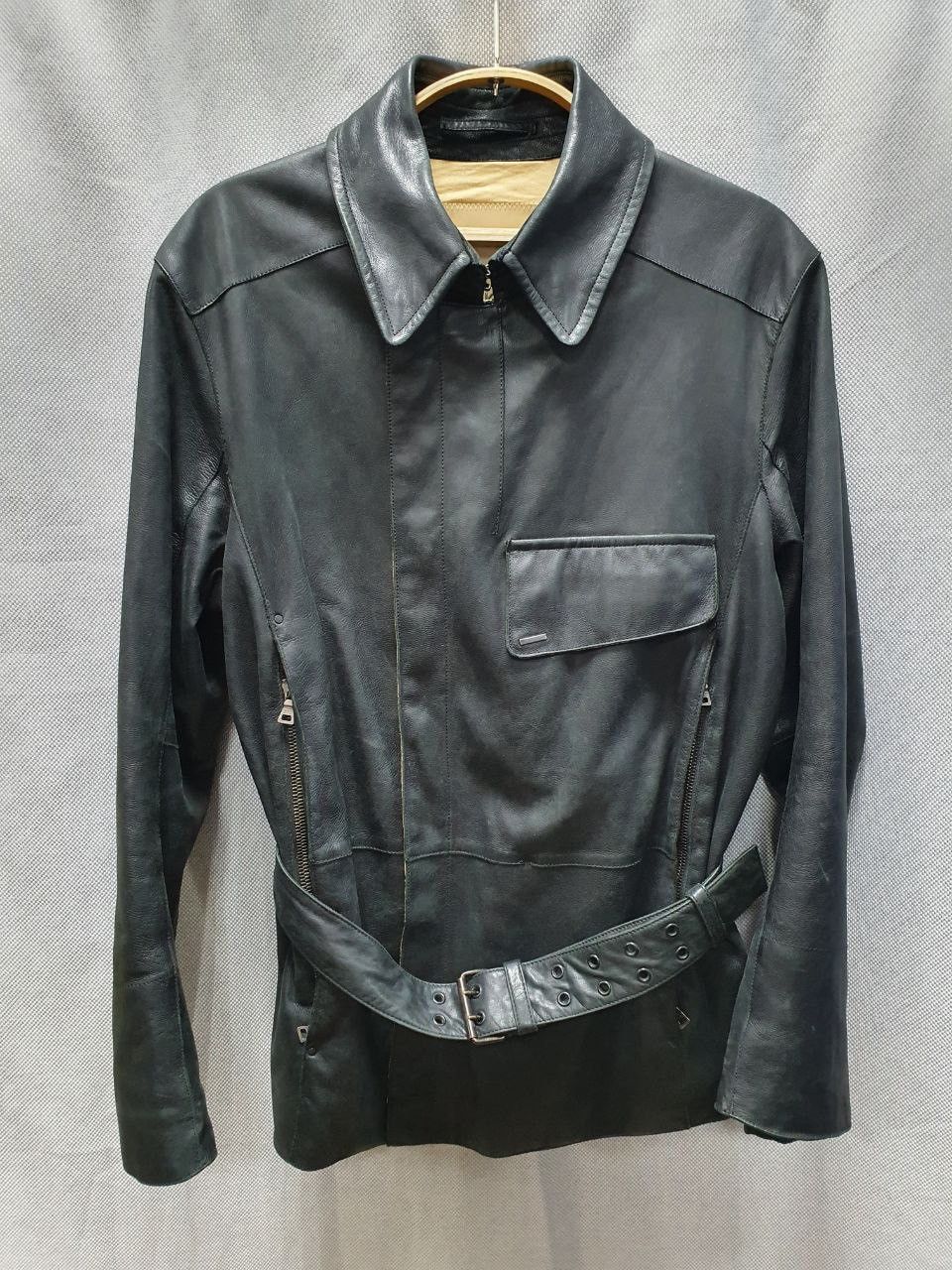 Prada Archive Prada Leather Thick Skin Coat Jacket Size US L / EU 52-54 / 3 - 13 Thumbnail