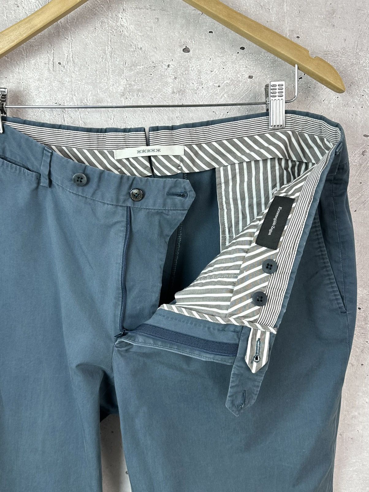 Ermenegildo Zegna Ermenegildo Zegna Slim-fit Blue Cotton Men’s Chino Pants Size US 36 / EU 52 - 6 Thumbnail