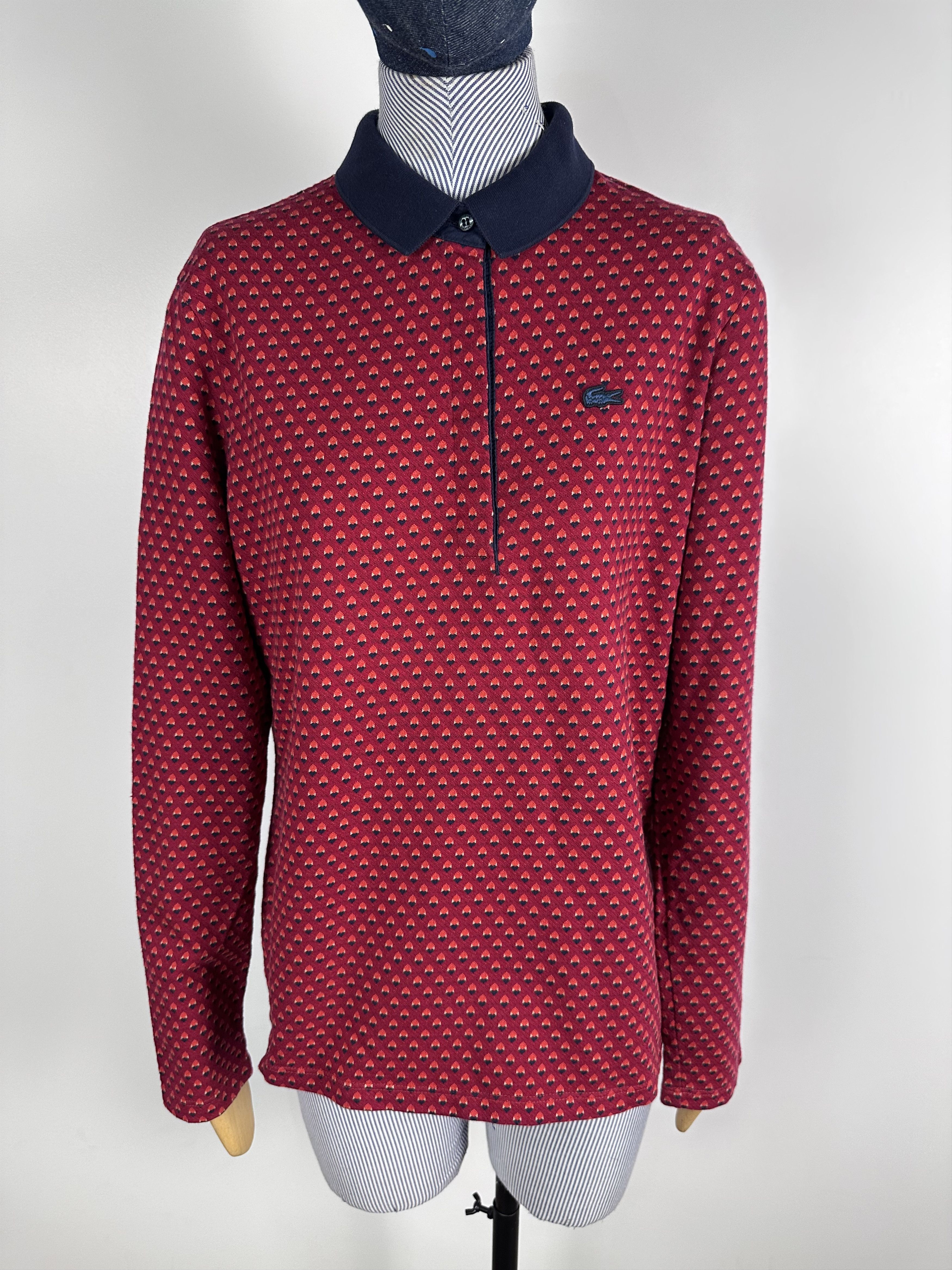 Lacoste Lacoste Polo Sweater Long Sleeve Knit Cotton Size 42 Size M / US 6-8 / IT 42-44 - 1 Thumbnail