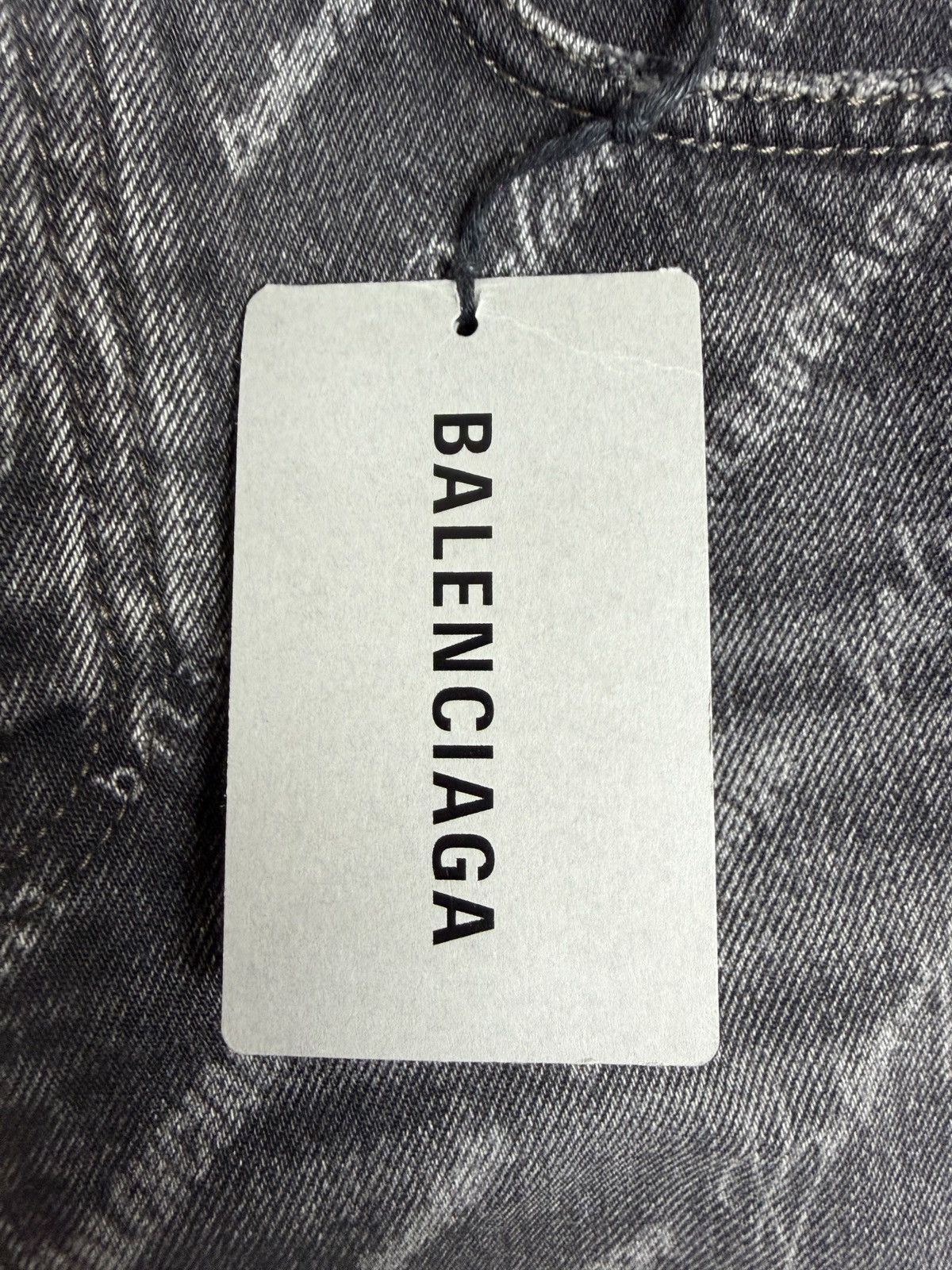 Balenciaga Balenciaga Logo-Print Denim Low-Waist Mini Skirt Size 25" / US 0 / IT 36 - 9 Thumbnail