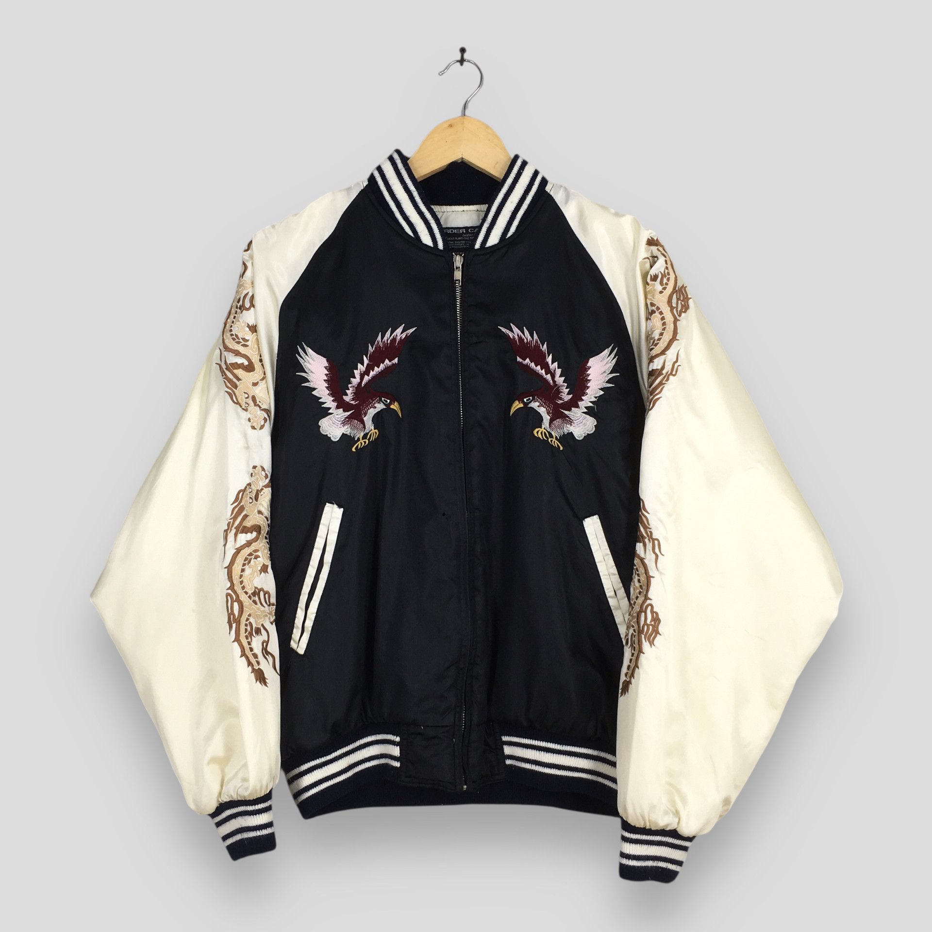 Japanese Brand Vintage 1990s Sukajan Japan Phoenix Eagle Jacket Large Size US L / EU 52-54 / 3 - 1 Thumbnail