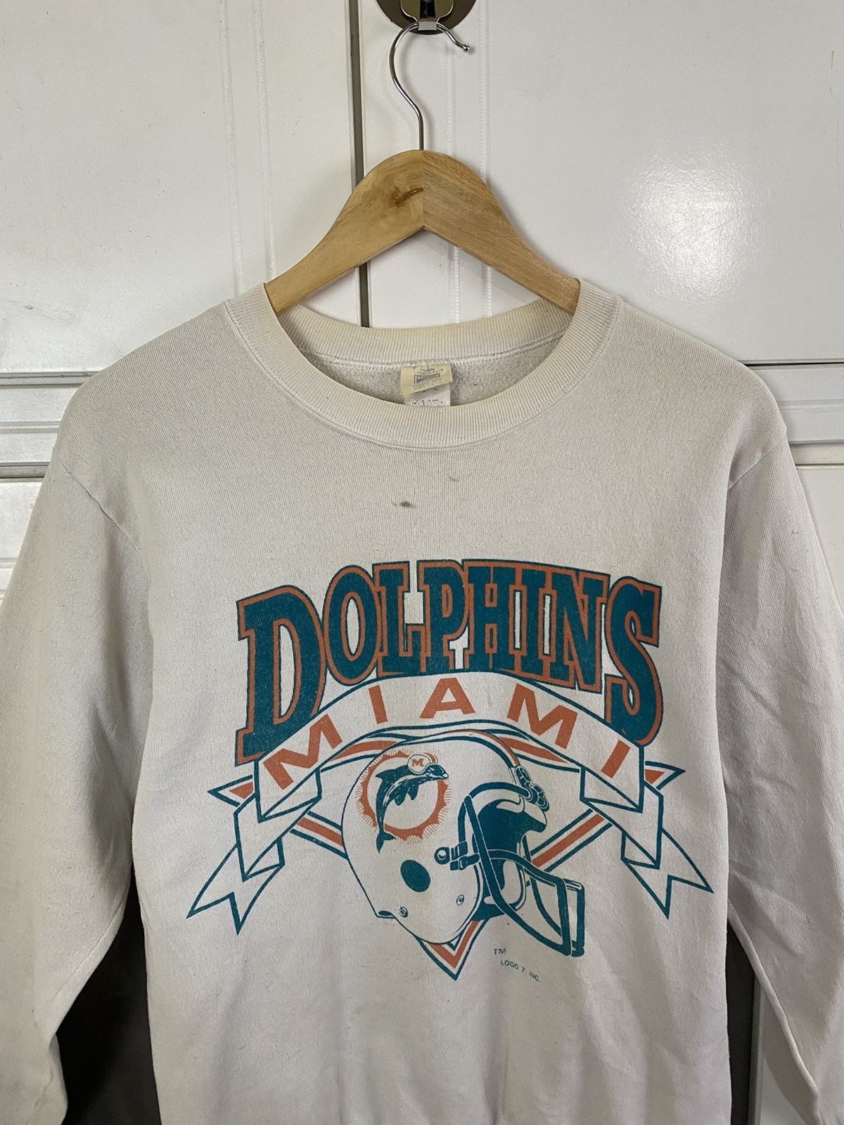 NFL × Vintage Vintage 70s Dolphin Miami Sweatshirt Size US M / EU 48-50 / 2 - 2 Thumbnail
