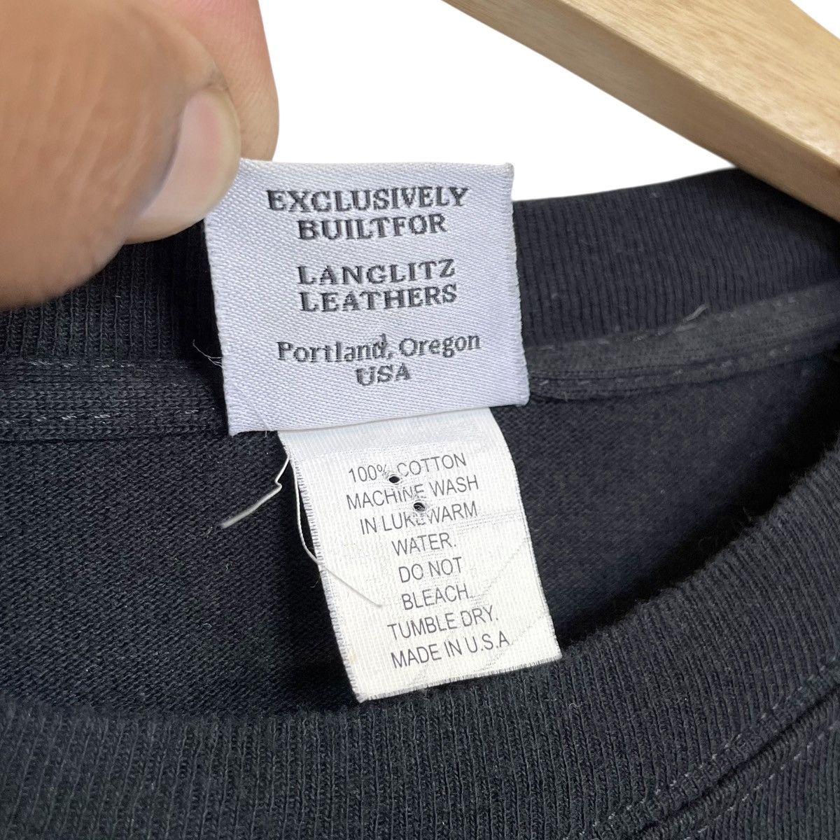 Vintage Langlitz Leathers USA Founder Longsleeve Motorcycle Tee Size US M / EU 48-50 / 2 - 9 Thumbnail