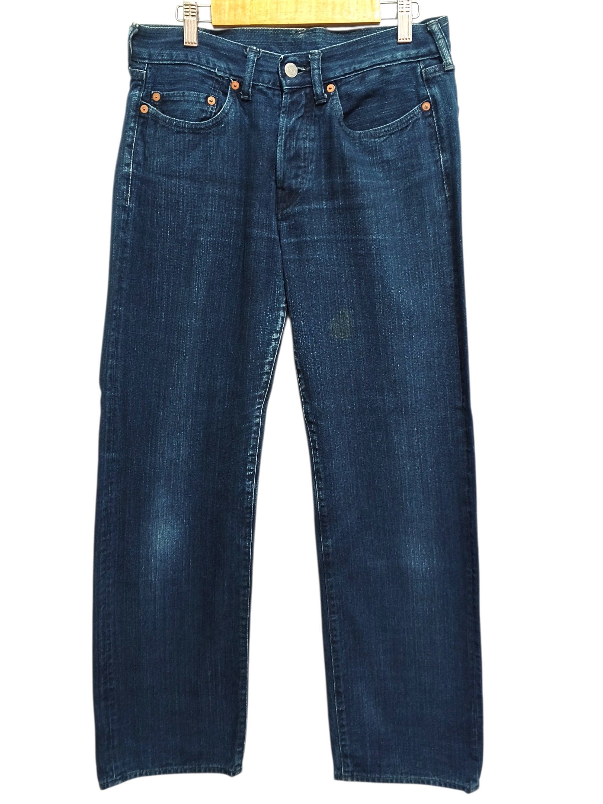 45rpm 🔥Vintage Archival 00s 45Rpm Blue Indigo Buttonfly Jeans Size US 29 - 1 Thumbnail