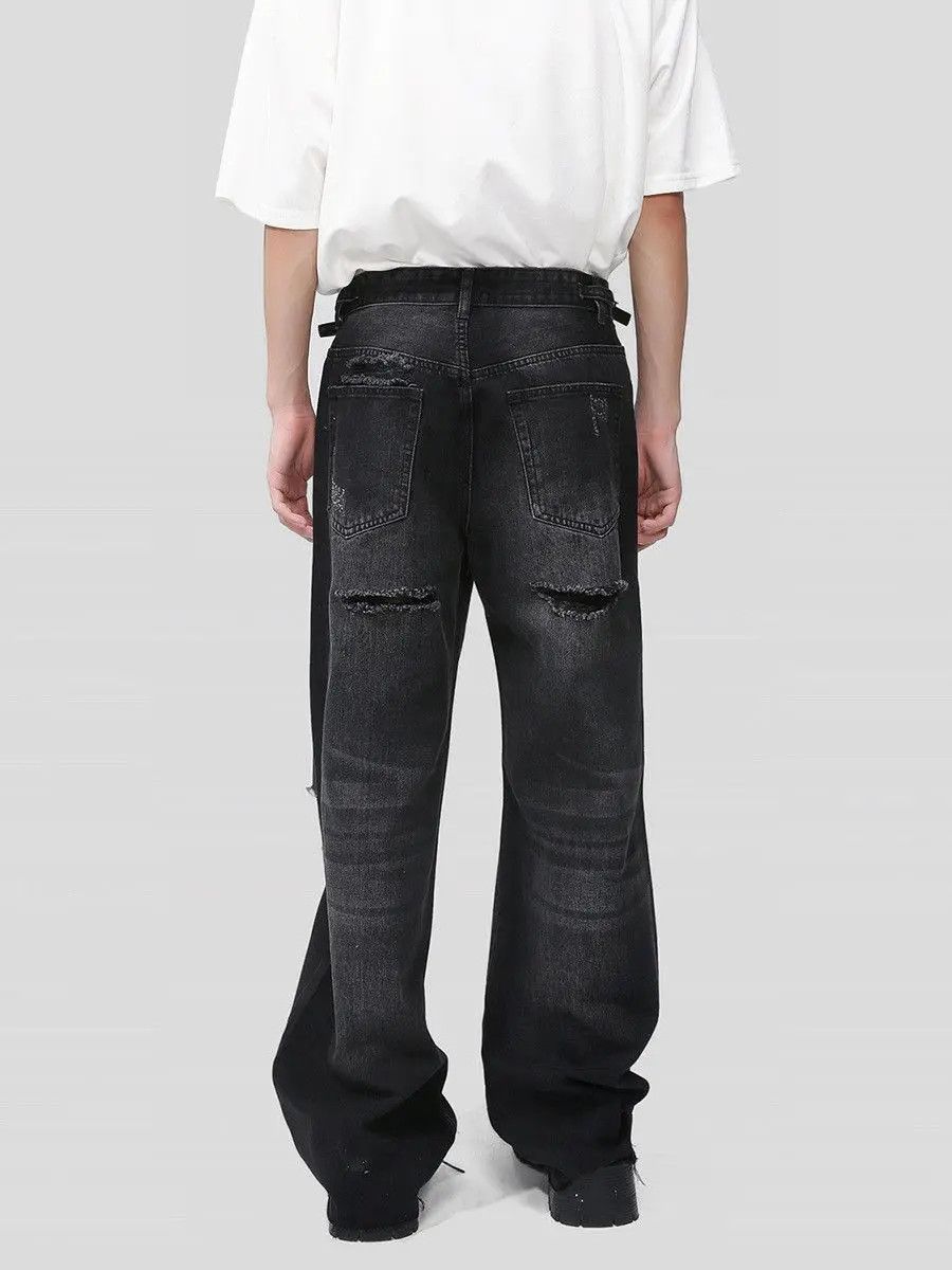Japanese Brand Retro loose washed ripped jeans Size US 32 / EU 48 - 5 Thumbnail