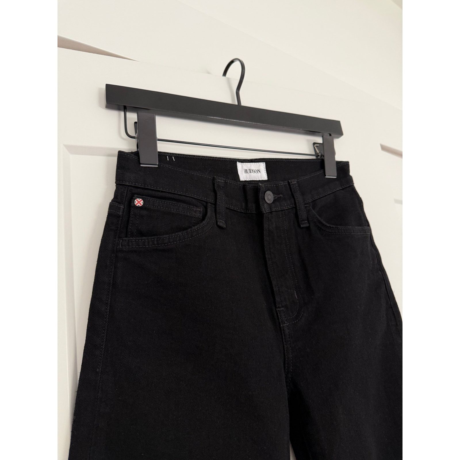 Hudson $215 New Hudson Rosalie High Waist Wide Leg Crop Black 25 Size 25" / US 0 / IT 36 - 10 Thumbnail