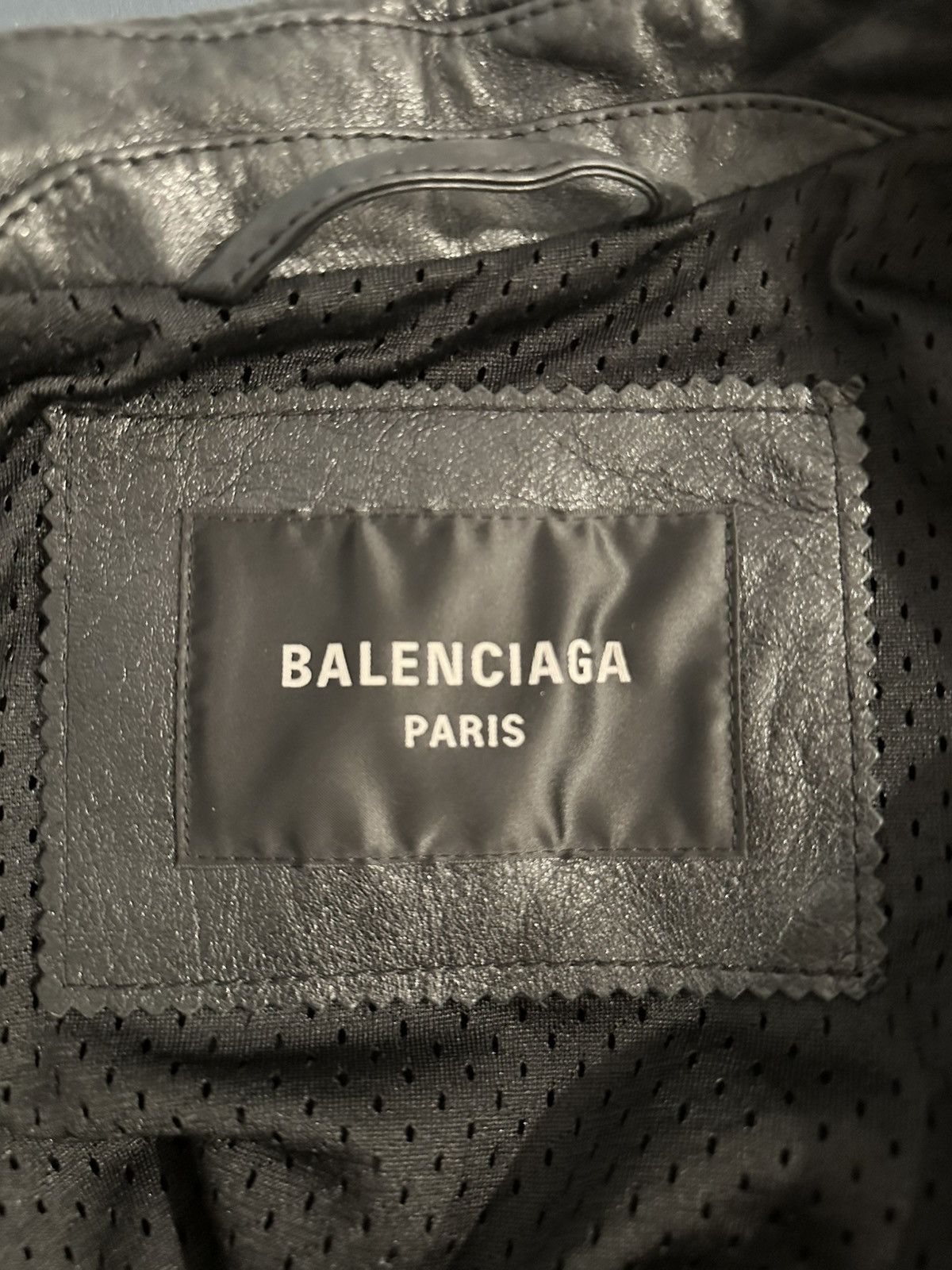Balenciaga SU23 Mudshow Leather Biker Jacket Size US M / EU 48-50 / 2 - 6 Thumbnail