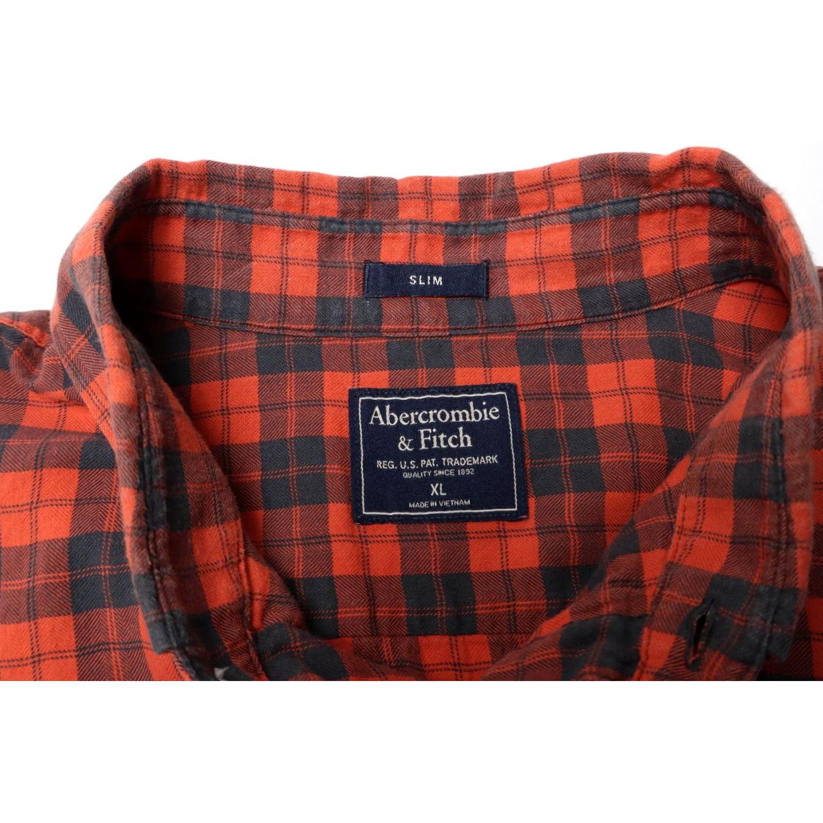 Abercrombie & Fitch ABERCROMBIE & FITCH Shirt Men's XL Plaid Button-Up Thin Flannel Slim Collared Size US XL / EU 56 / 4 - 5 Thumbnail