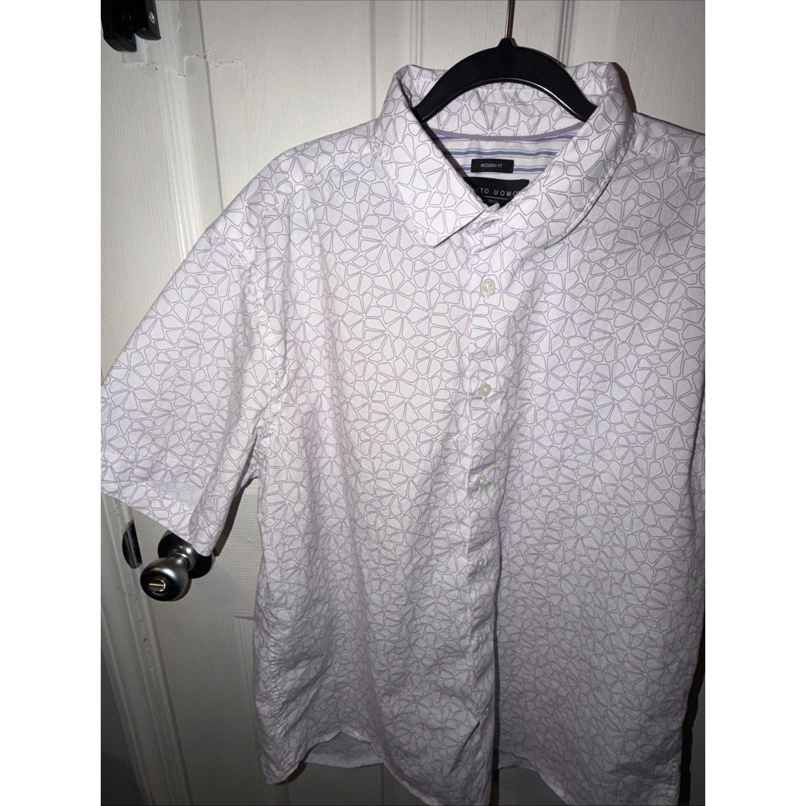 Pronto Uomo Pronto Uomo Men XL Floral Button Up Shirt Purple White Size US XL / EU 56 / 4 - 4 Thumbnail