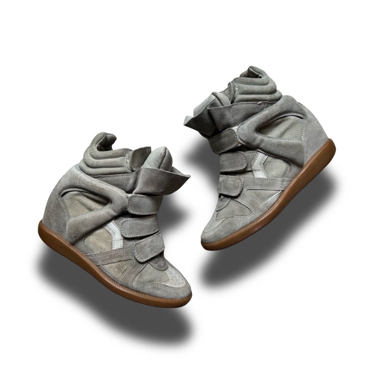 Isabel Marant isabel marant bekett beige suede wedge sneakers Size US 6 / IT 36 - 3 Thumbnail