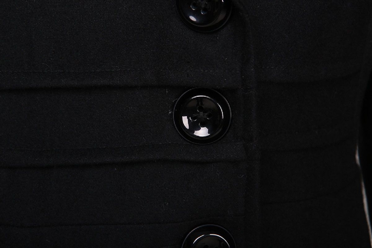 Other Black Long Wool Blend Coat Size L / US 10 / IT 46 - 4 Thumbnail