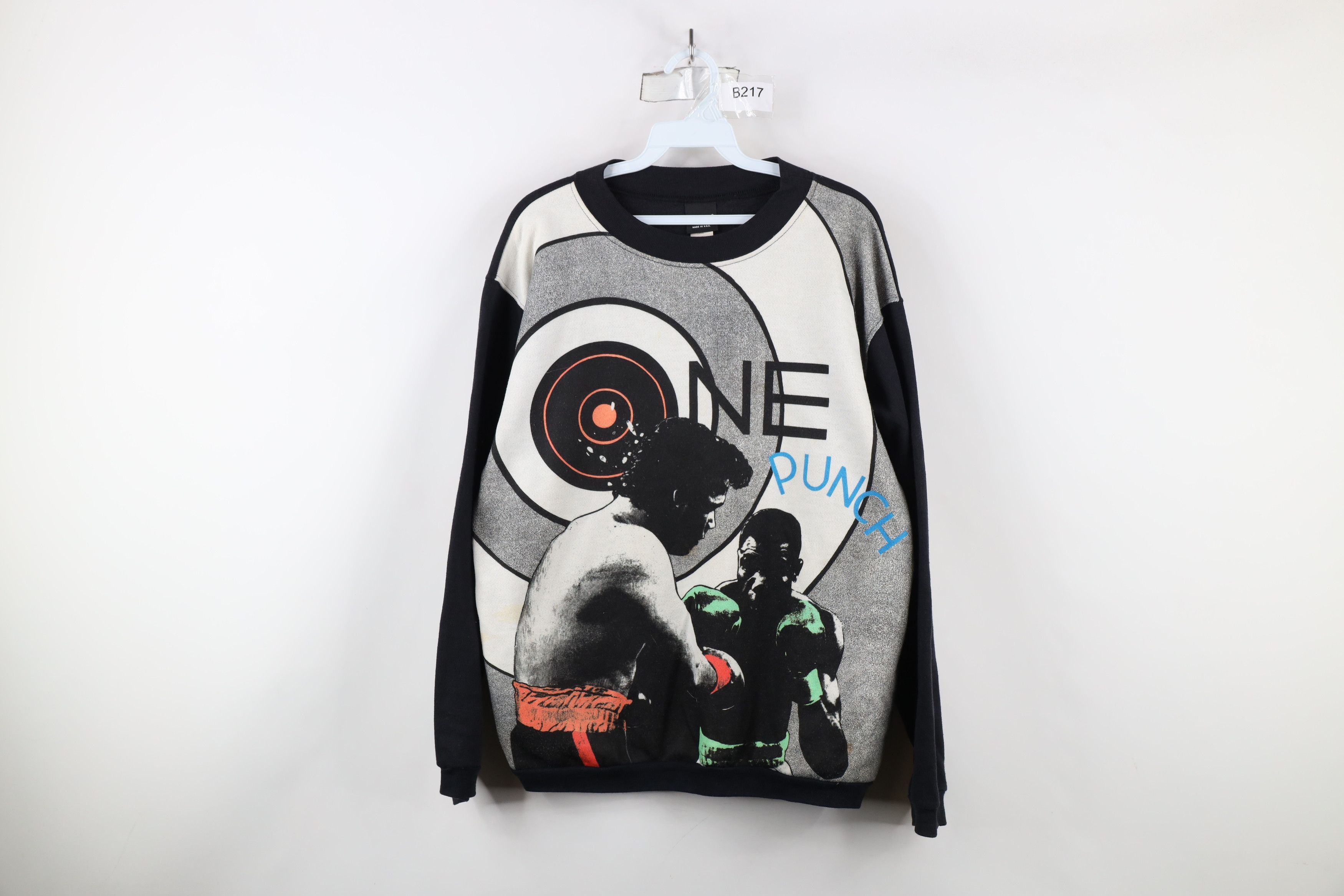 Vintage Vintage 90s Streetwear Print One Bunch Boxing Sweatshirt USA Size US L / EU 52-54 / 3 - 1 Thumbnail