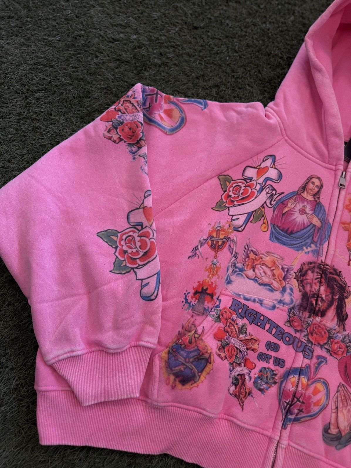 Other We Are Righteous Pink Zip Up Hoodie Size Small (NEW) Size US S / EU 44-46 / 1 - 4 Thumbnail