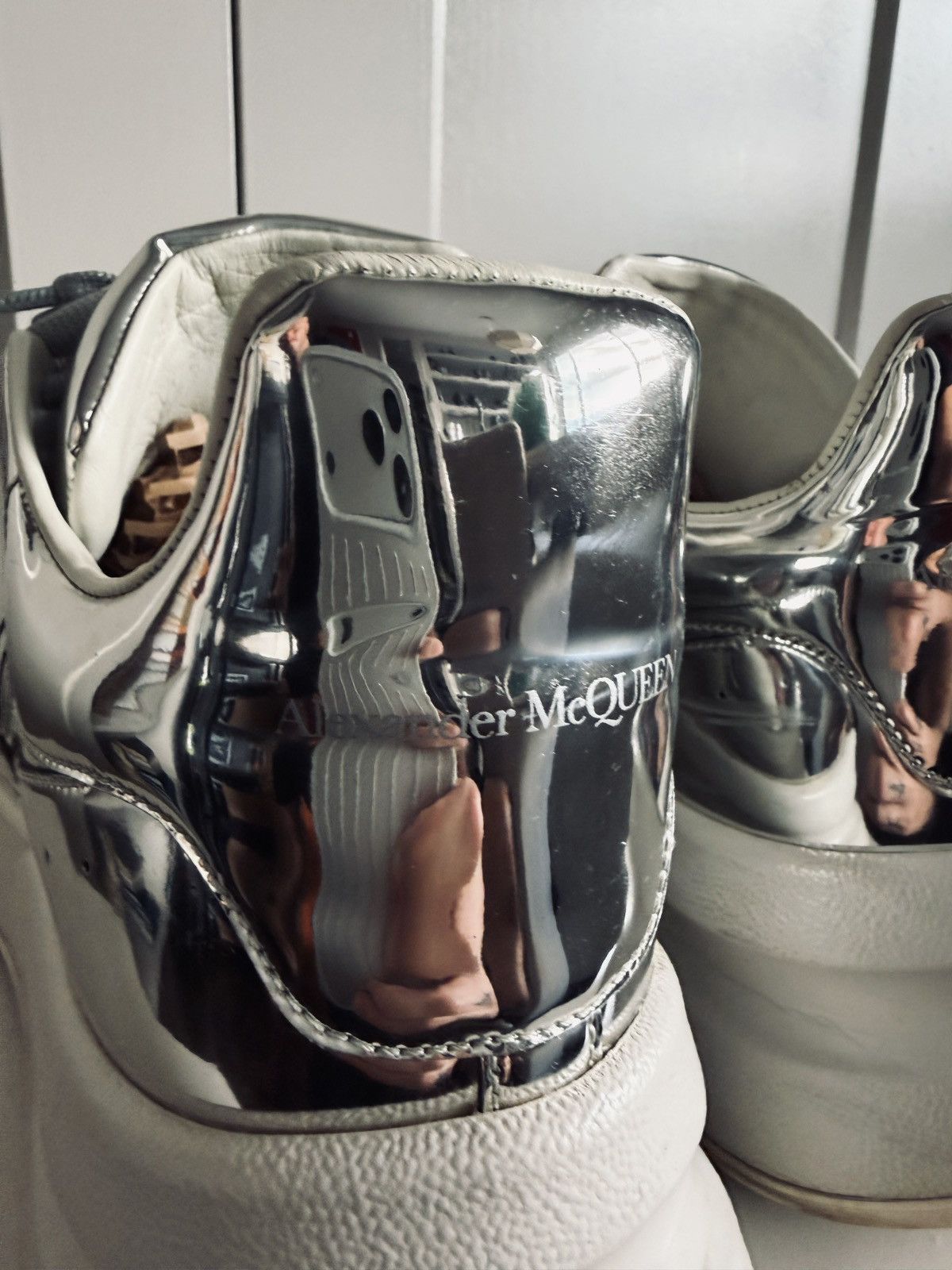 Alexander McQueen Alexander McQueen Silver Oversized Runner Size US 10 / EU 43 - 5 Thumbnail
