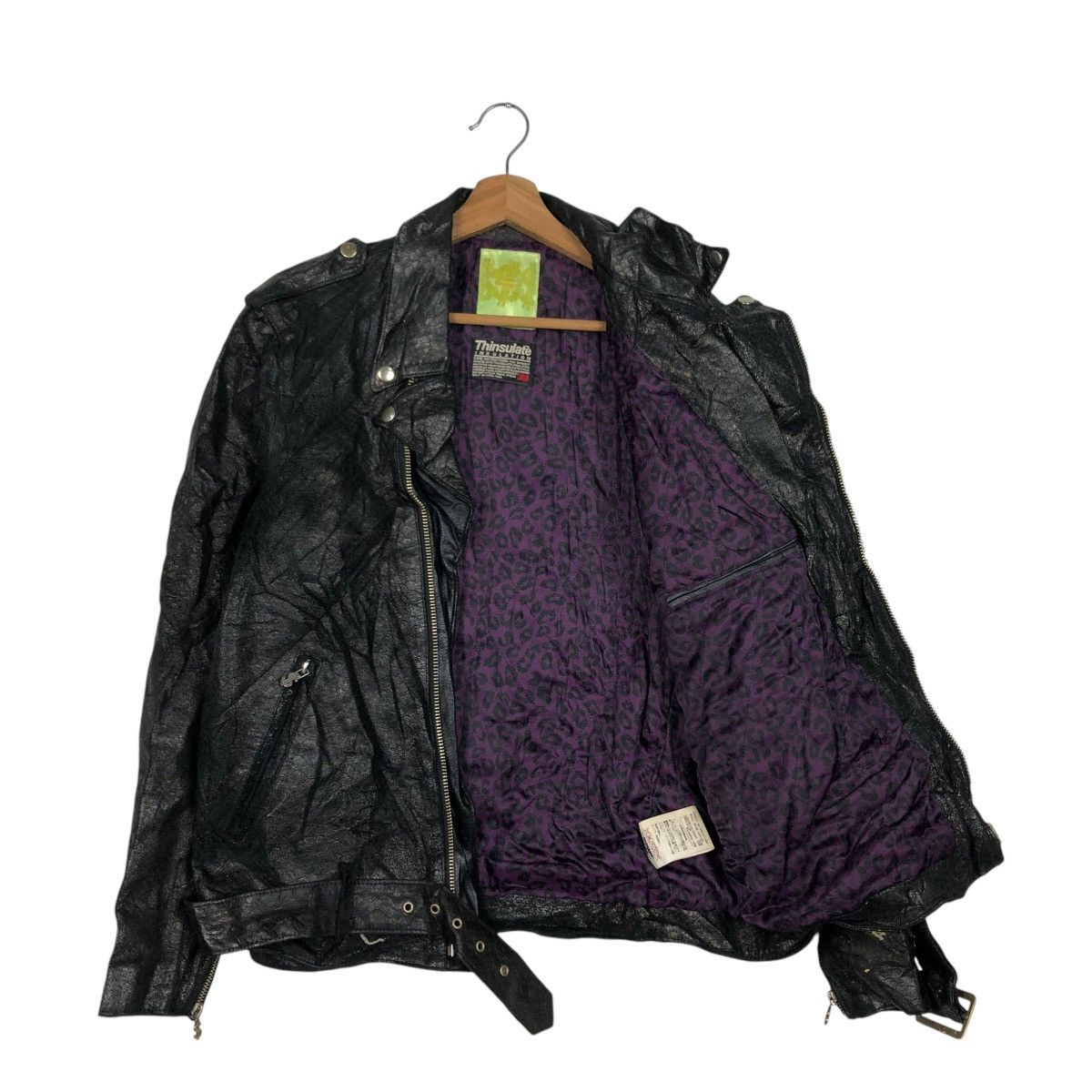 Japanese Brand 🔥VINTAGE BIKER LEATHER JACKET SWAGGER DOUBLE COLLAR Size US M / EU 48-50 / 2 - 13 Thumbnail
