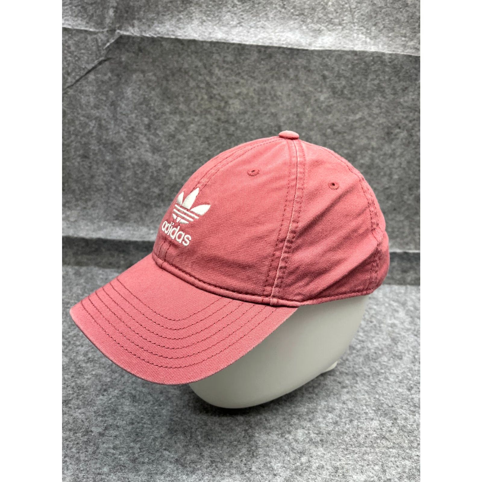 Adidas Adidas Hat Cap Strap Back Womens One Size Pink Embroidered 3 Stripes Cotton Size ONE SIZE - 4 Thumbnail