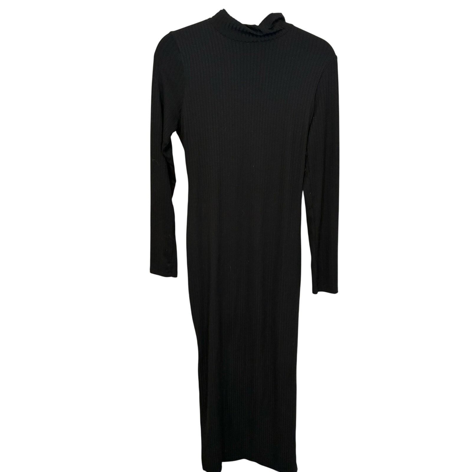 Other Heart&Hips Womens Black Turtleneck Sweater Dress Maxi L Slit Size L / US 10 / IT 46 - 1 Thumbnail