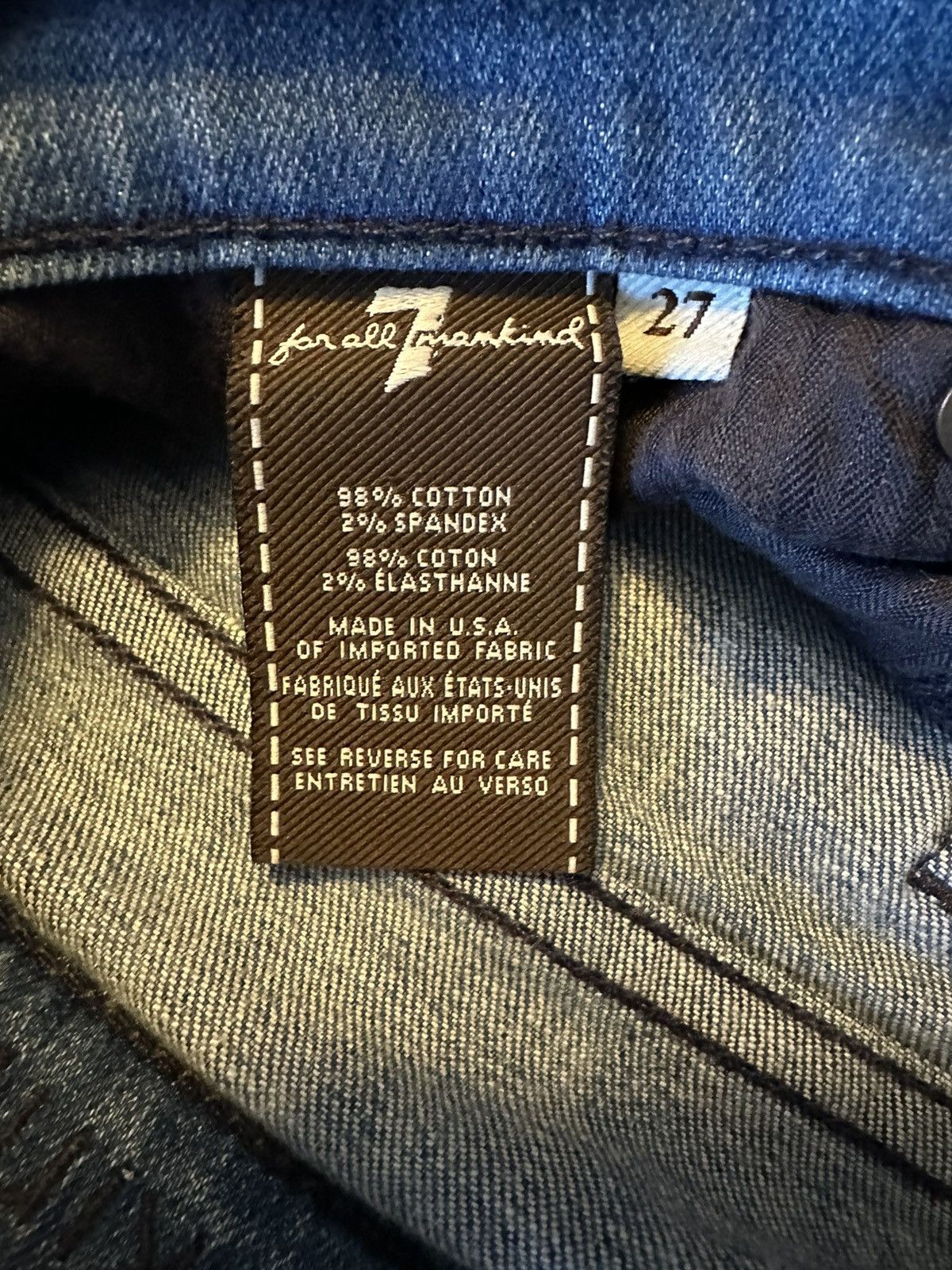 7 For All Mankind 7 Seven For All Mankind the Cropped Skinny Size-30" X 27.5" Size 30" / US 8 / IT 44 - 3 Thumbnail