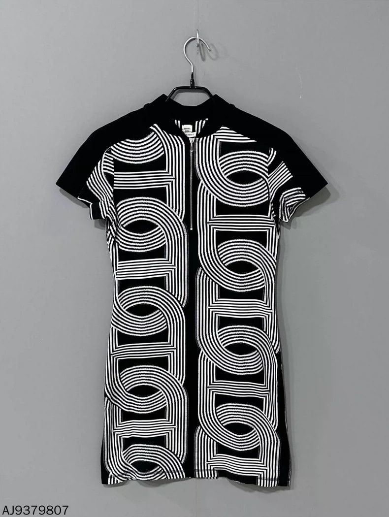 Hermes Black White Zip Pig Nose Dress - dmc Size US 34 / EU 50 - 1 Thumbnail