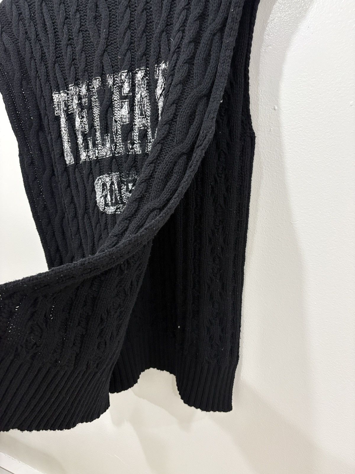 Telfar Telfar SS20 Cable-knit Sideless Turtleneck Sweater Black Size M / US 6-8 / IT 42-44 - 4 Thumbnail